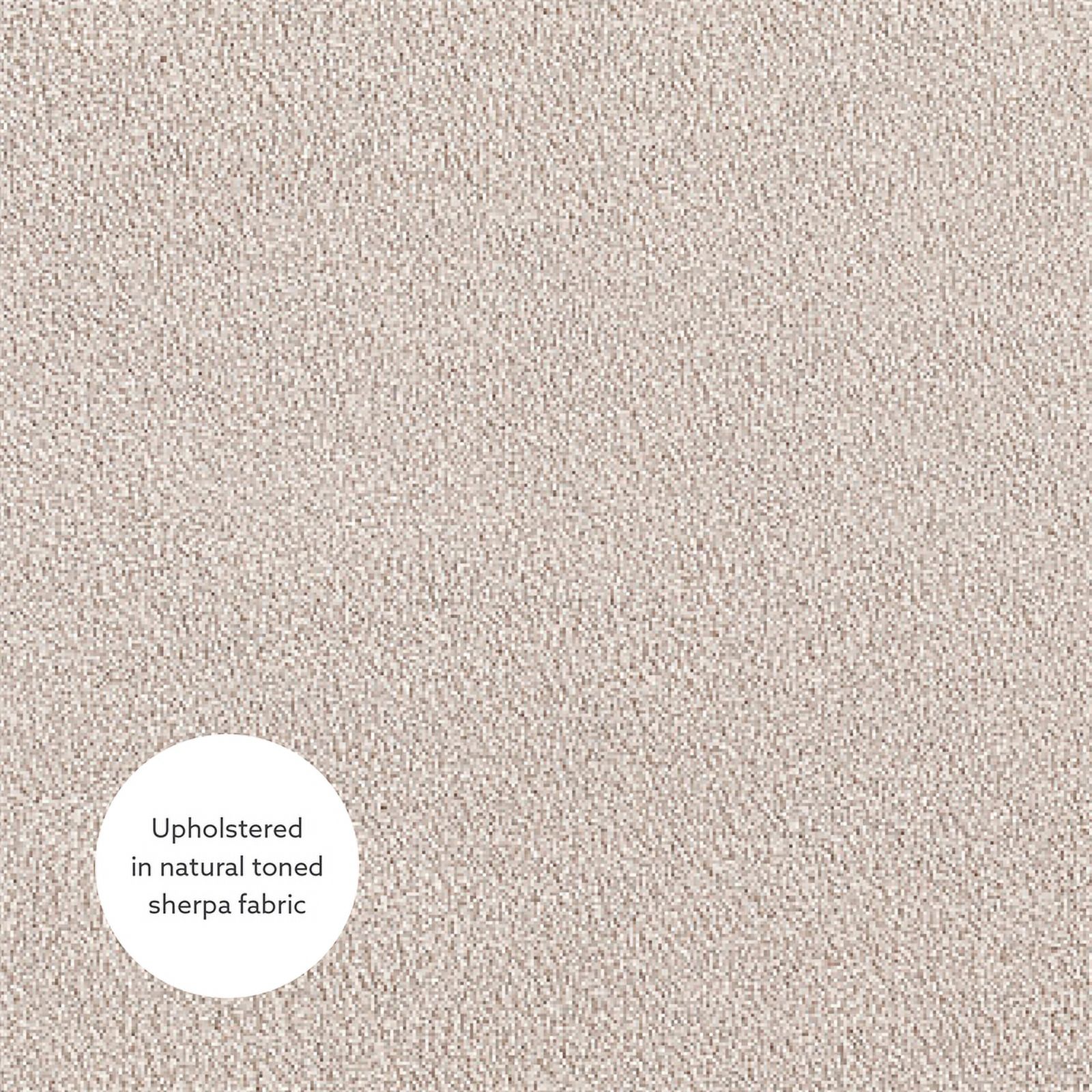 Linon Tristan Twin Sherpa Upholstered Rounded Headboard in Off White