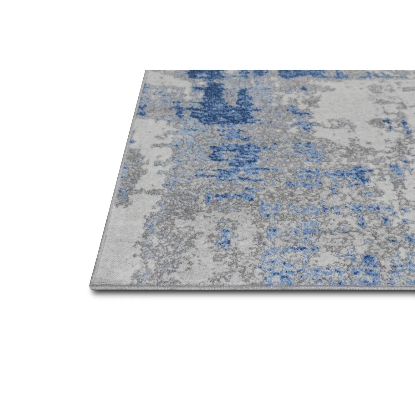 Allstar Modern Accent Rug with Weathered Texture design Space-Blue 8' x 10' 8' x 10'