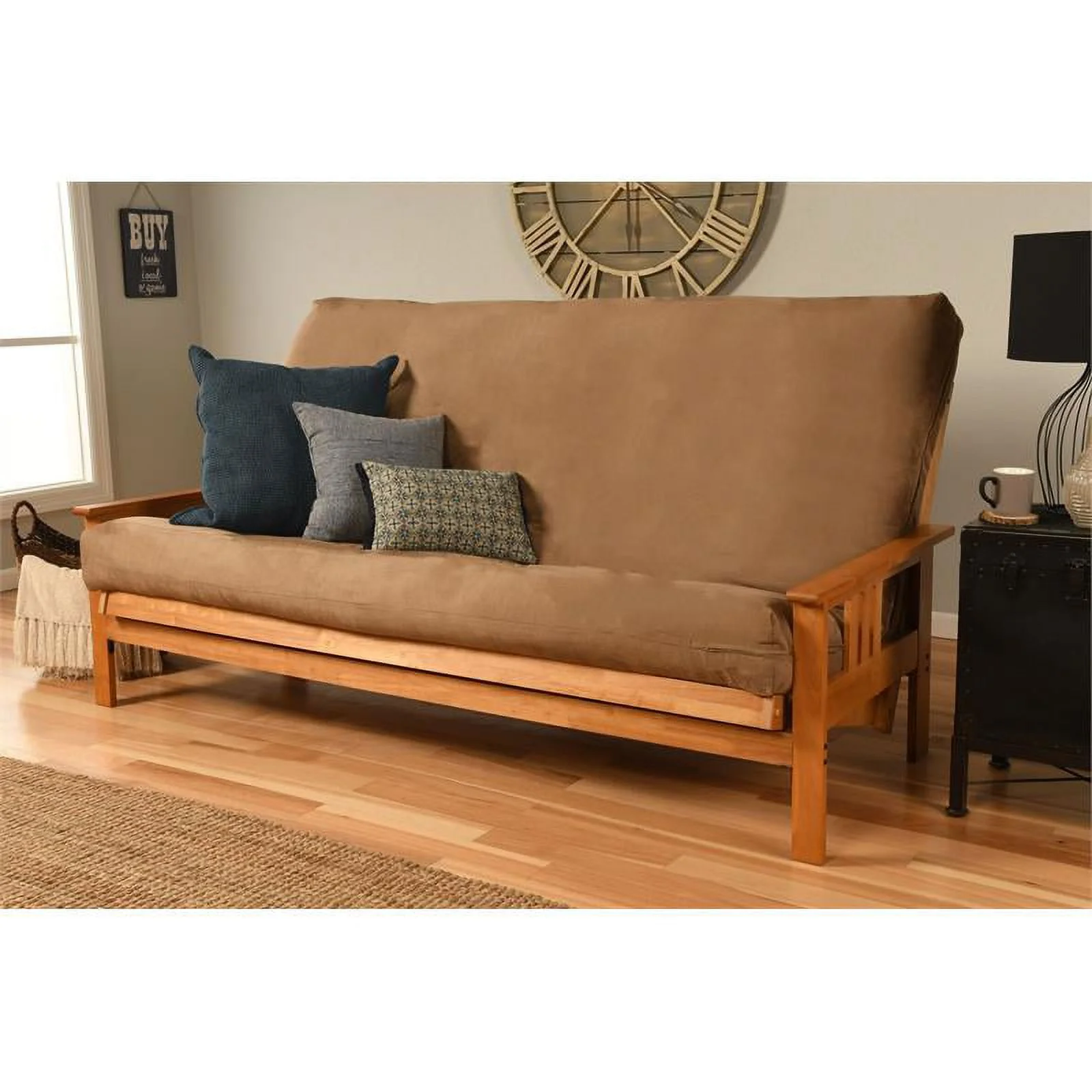 Kodiak Furniture Queen-size Futon Cover in Suede Peat Fabric