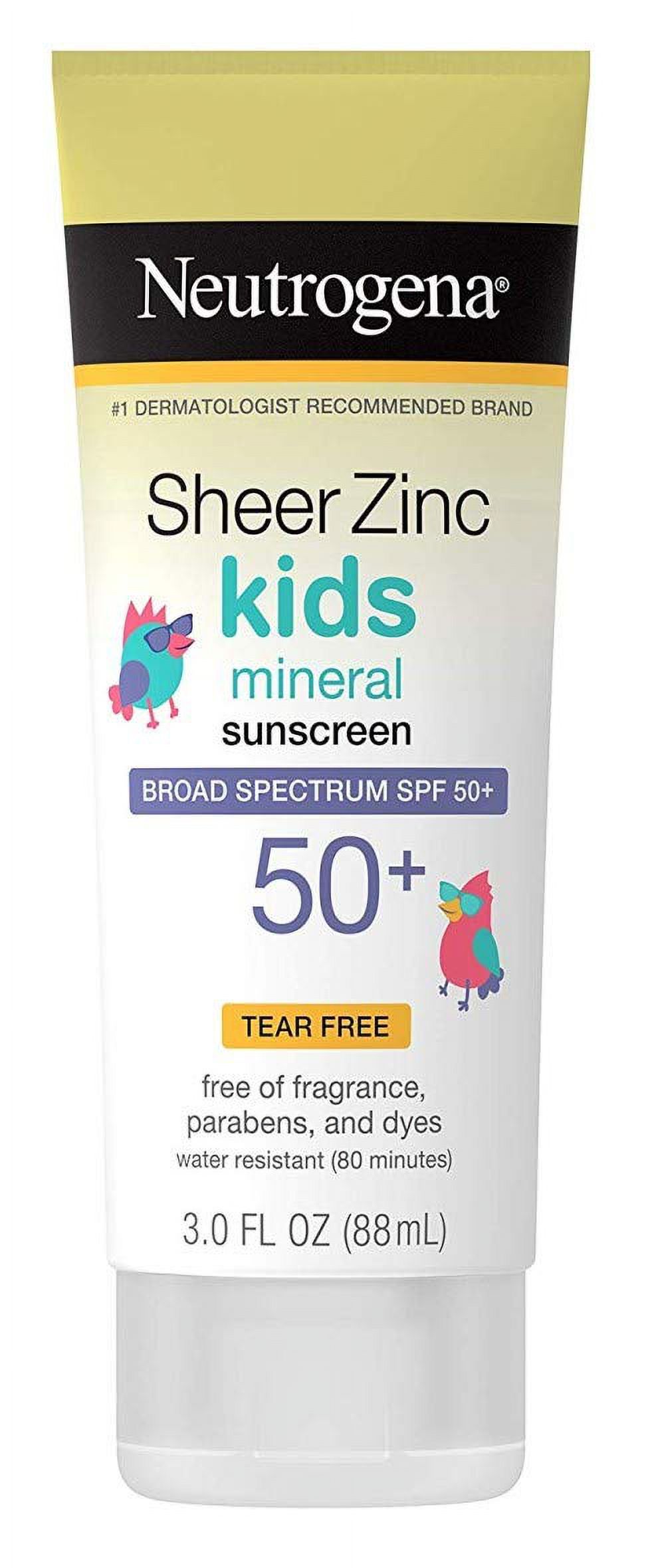 Neutrogena Sheer Zinc Spf#50+ Lotion Kids 3 Ounce (88Ml) (Pack Of 3)