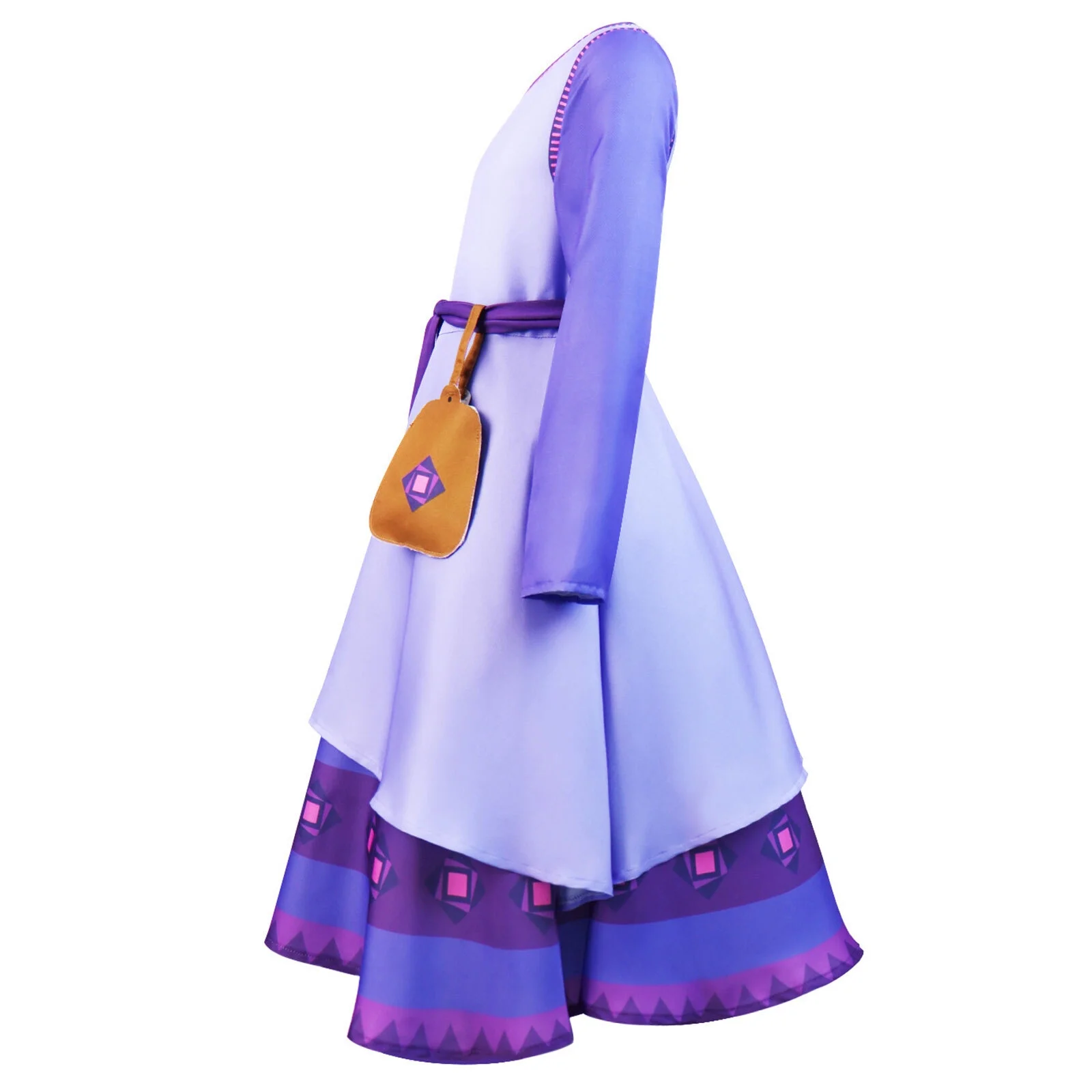 Girls Asha Costume Princess Dress Cosplay Party Outfits Set, 4-10Y