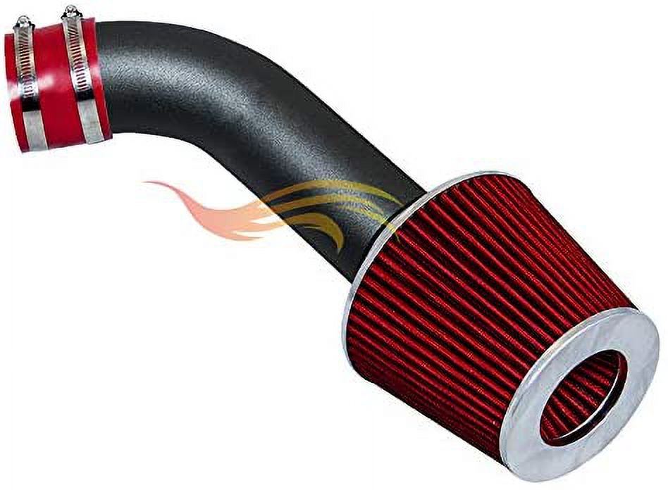 RW SERIES - MATTE BLACK PIPE RED - SHORT RAM INTAKE Compatible For 97-03 Dodge Durango/Dakota 3.2L & 3.9L & 5.2L & 5.9L