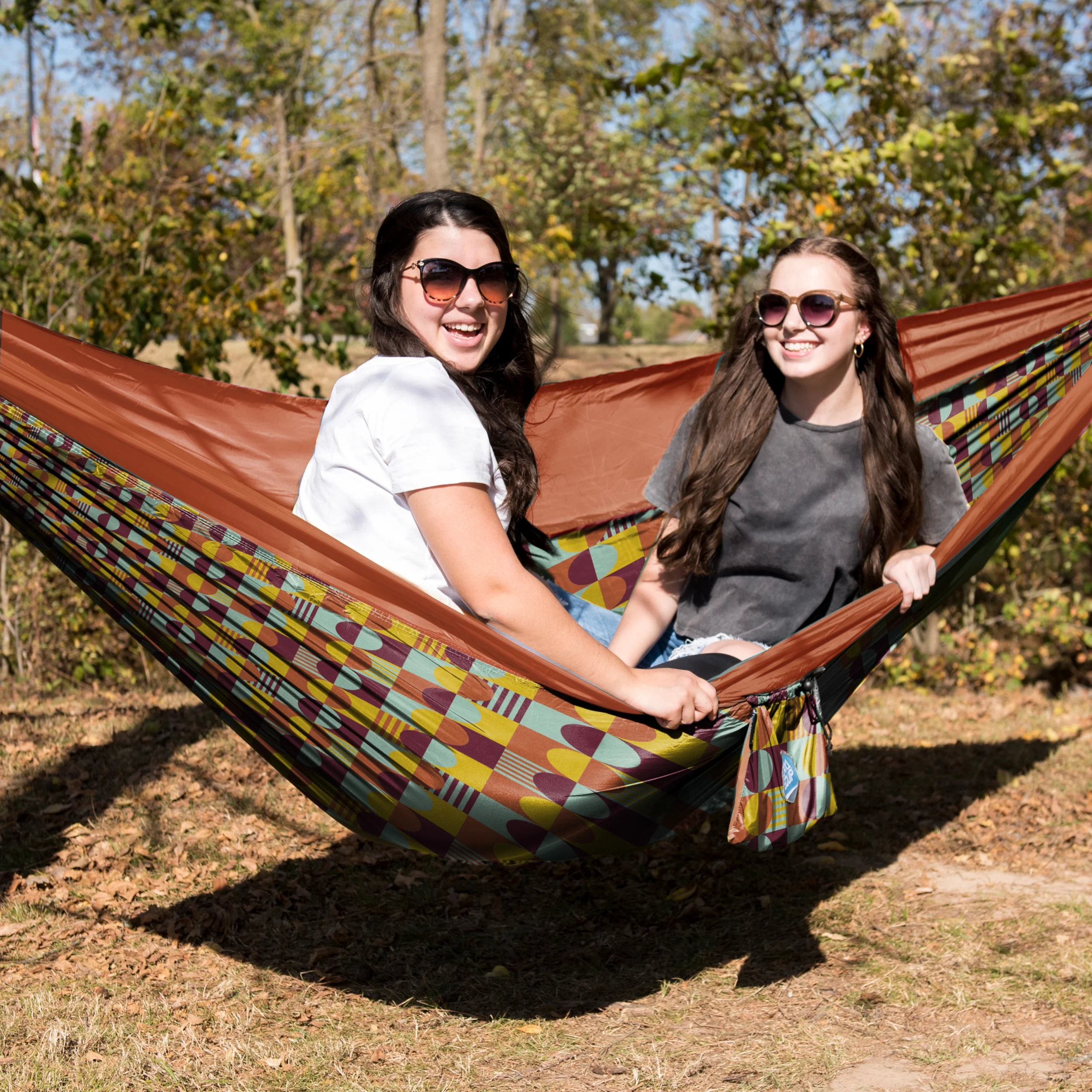 Equip Nylon Camping Travel Hammock, 2 Person Groovy Moons
