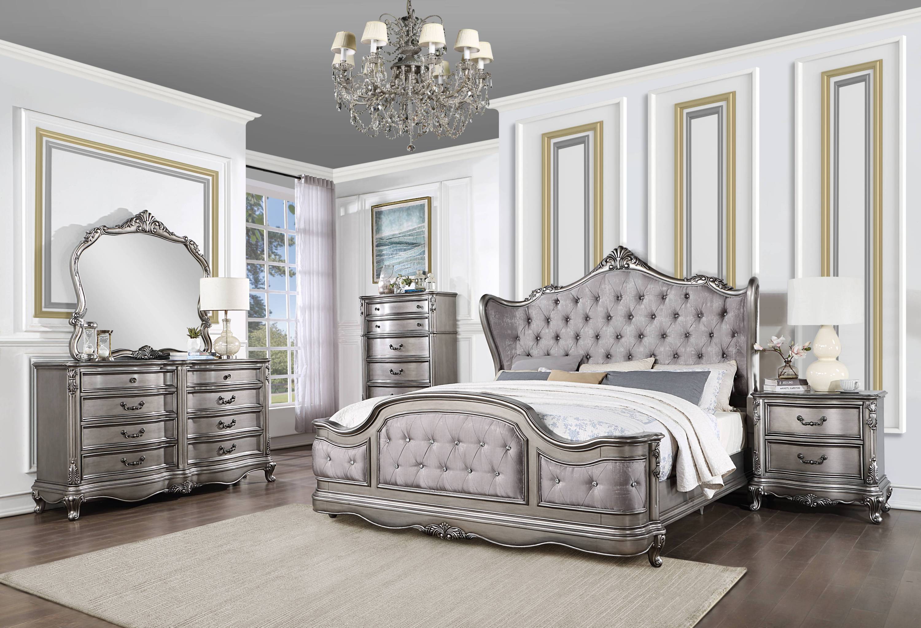 Regal Dreams Antique Platinum Queen Bed