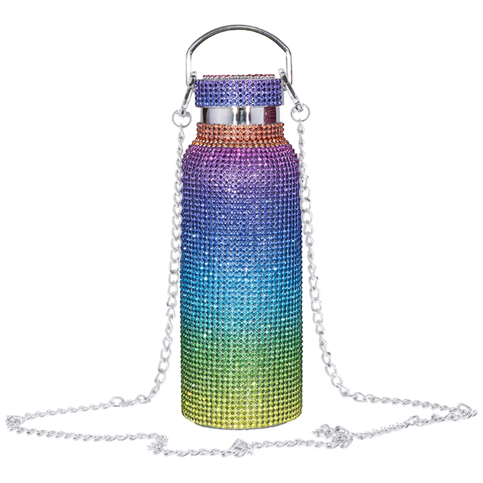 Vacuum Cup 500ml Sparkling Bling Rhinestones Insulation Cup