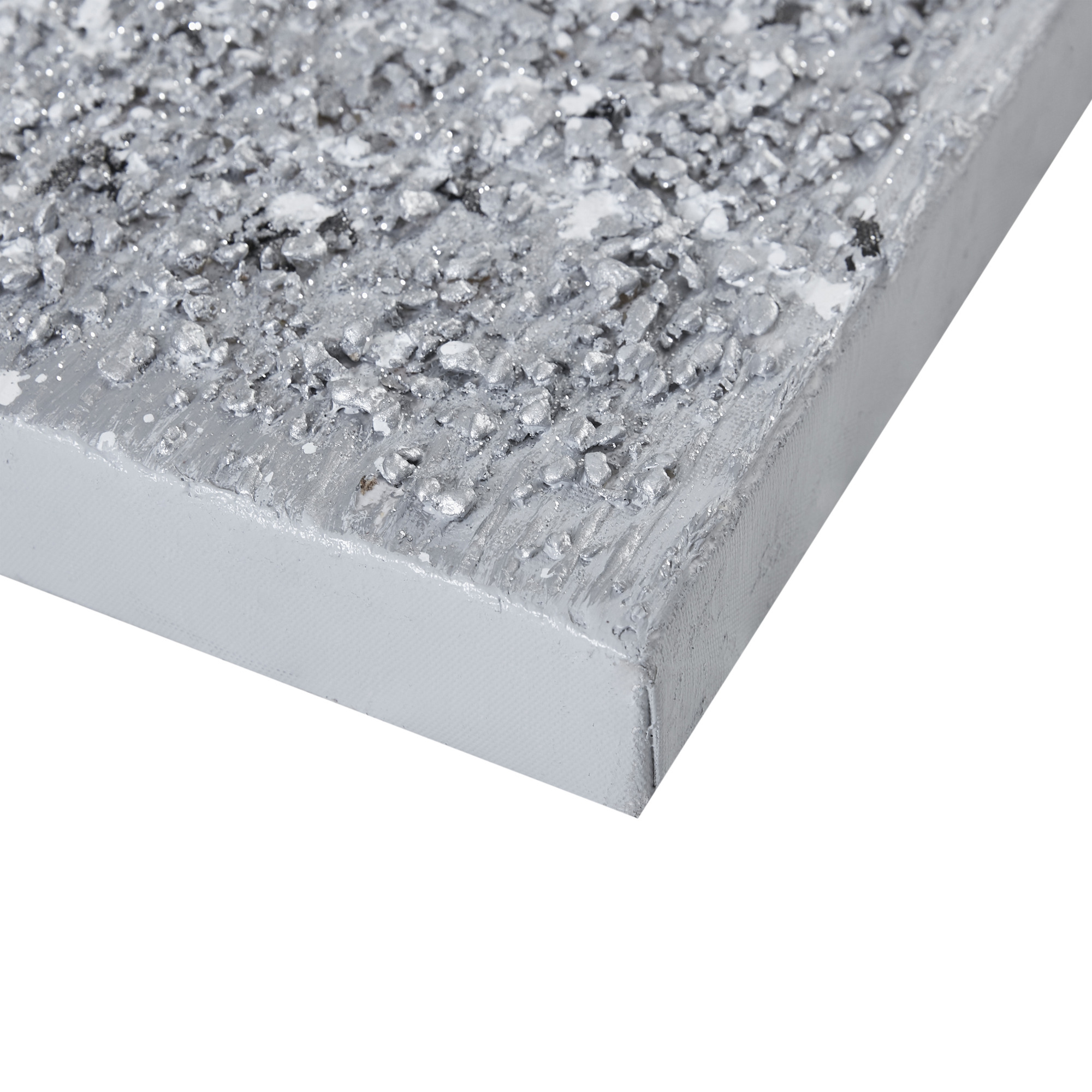 Madison Park Glimmer Heavily Embellished 2-piece Canvas Wall Art Set in Silver, 22