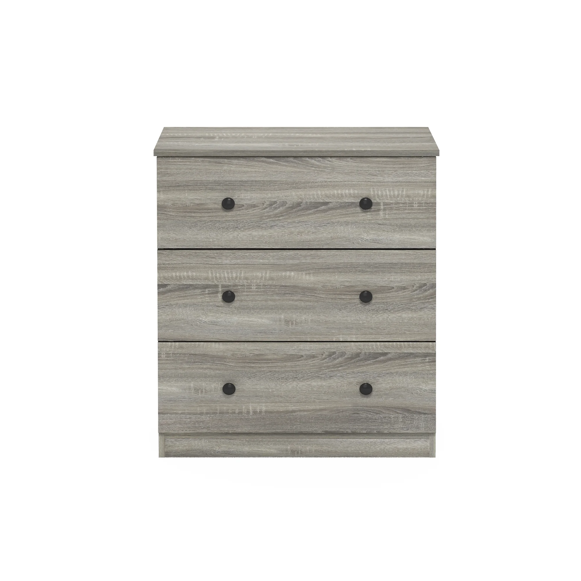 Furinno Tidur Simple Design 3-Drawer Dresser, French Oak Grey