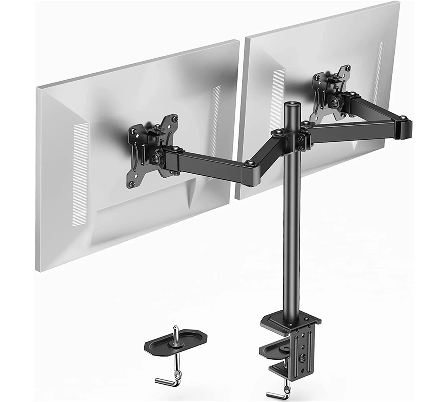 Dual Monitor Stand Mount, Heavy Duty Fully Adjustable Monitor Desk Mount