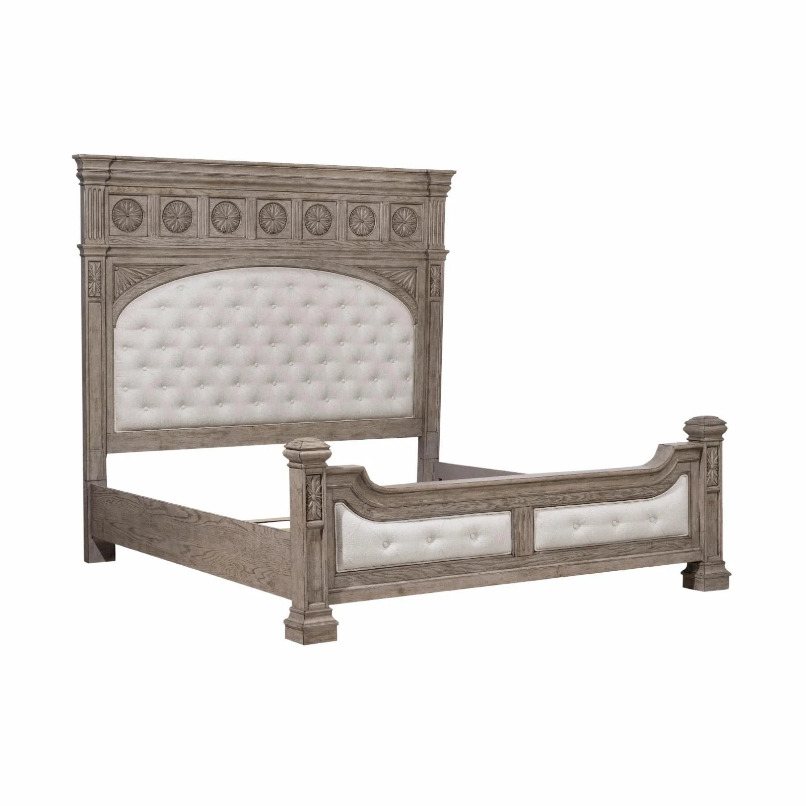 Kingsbury Queen Wood Panel Bed in French Gray Finish by Pulaski Furniture