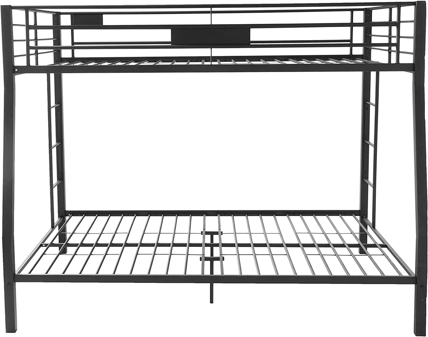 ikayaa Limbra Full XL/Queen Bunk Bed in Sandy Black