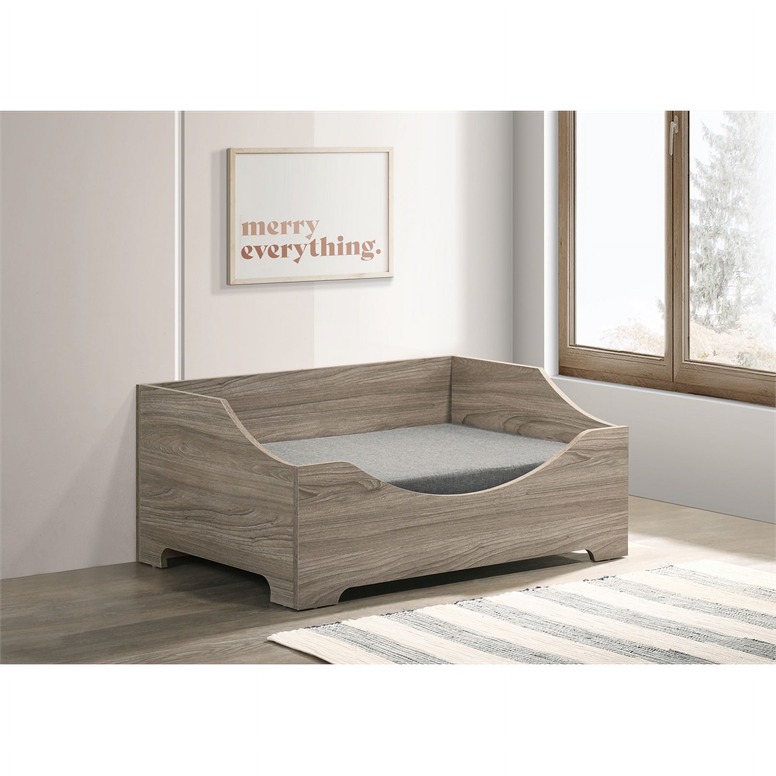 Progressive Furniture ZoZo Pet Bed W/Cushion in Sand/Gray