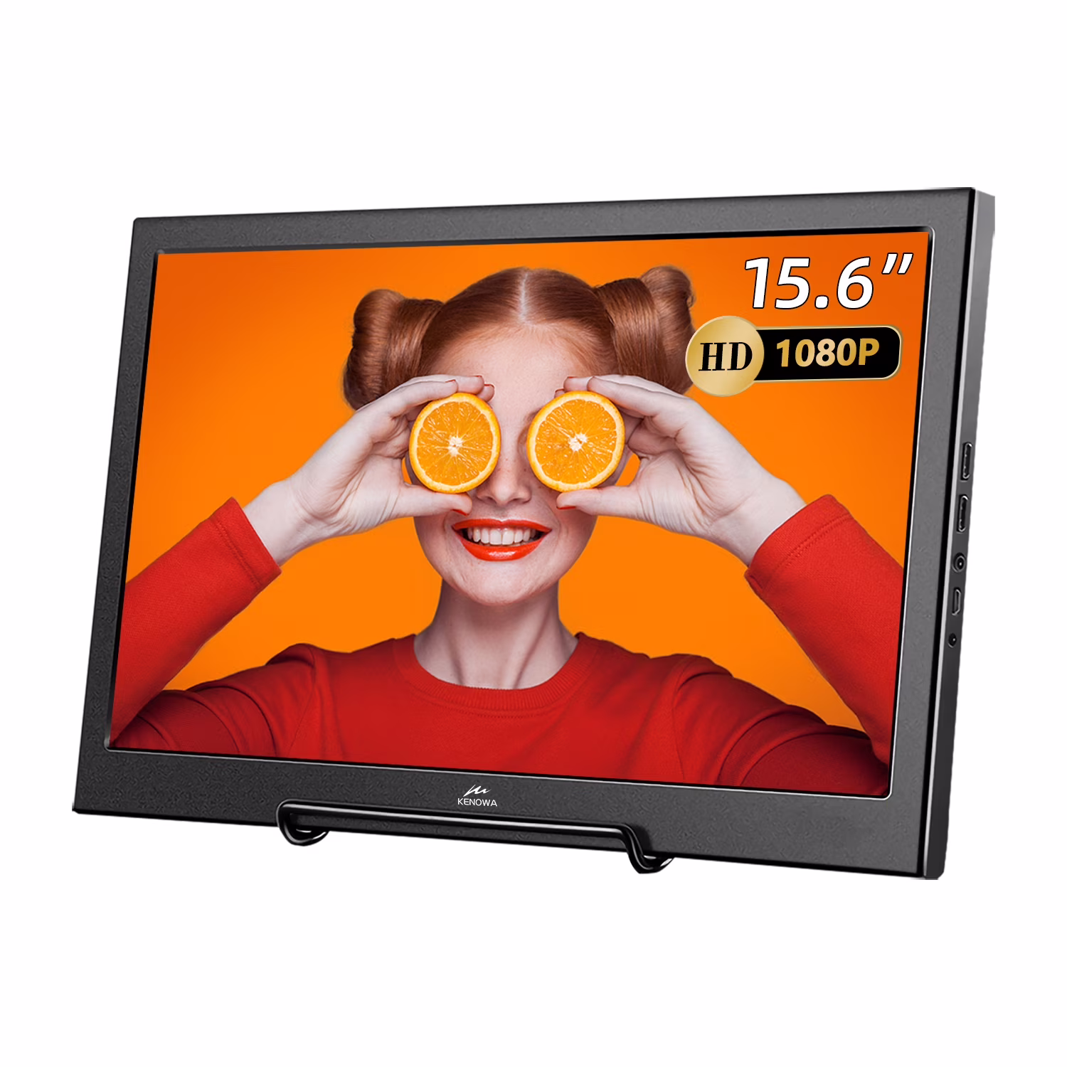 KENOWA Portable and Ultra Thin Monitor with Folding Bracket, 15.6