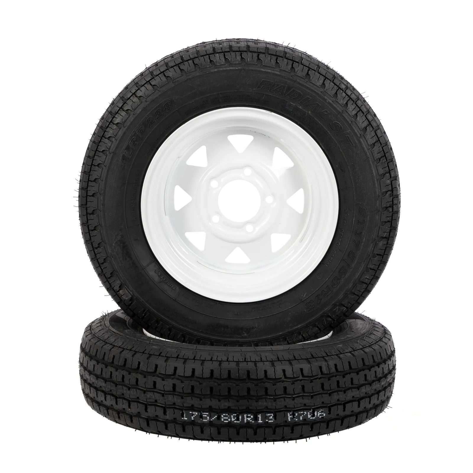 2-Pk Trailer Tire & Rim ST175/80R13 13