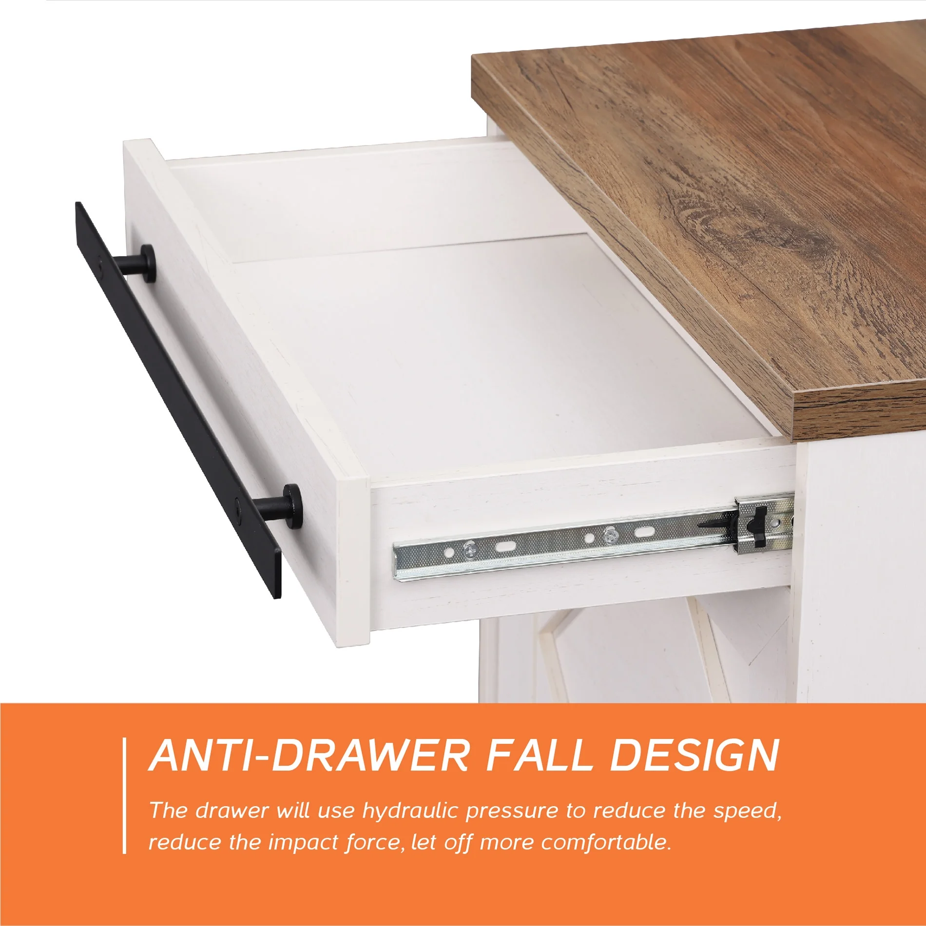 WAMPAT Farmhouse TV Stand for up to 110