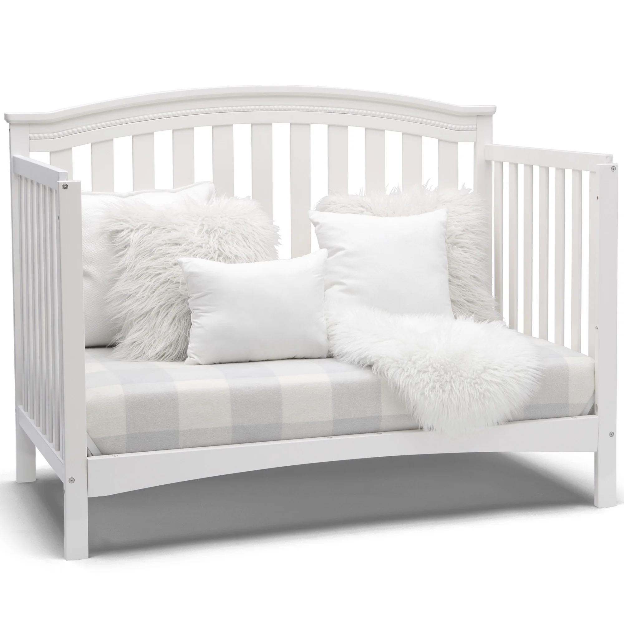 Delta Children Waverly 6-in-1 Convertible Baby Crib, Bianca White