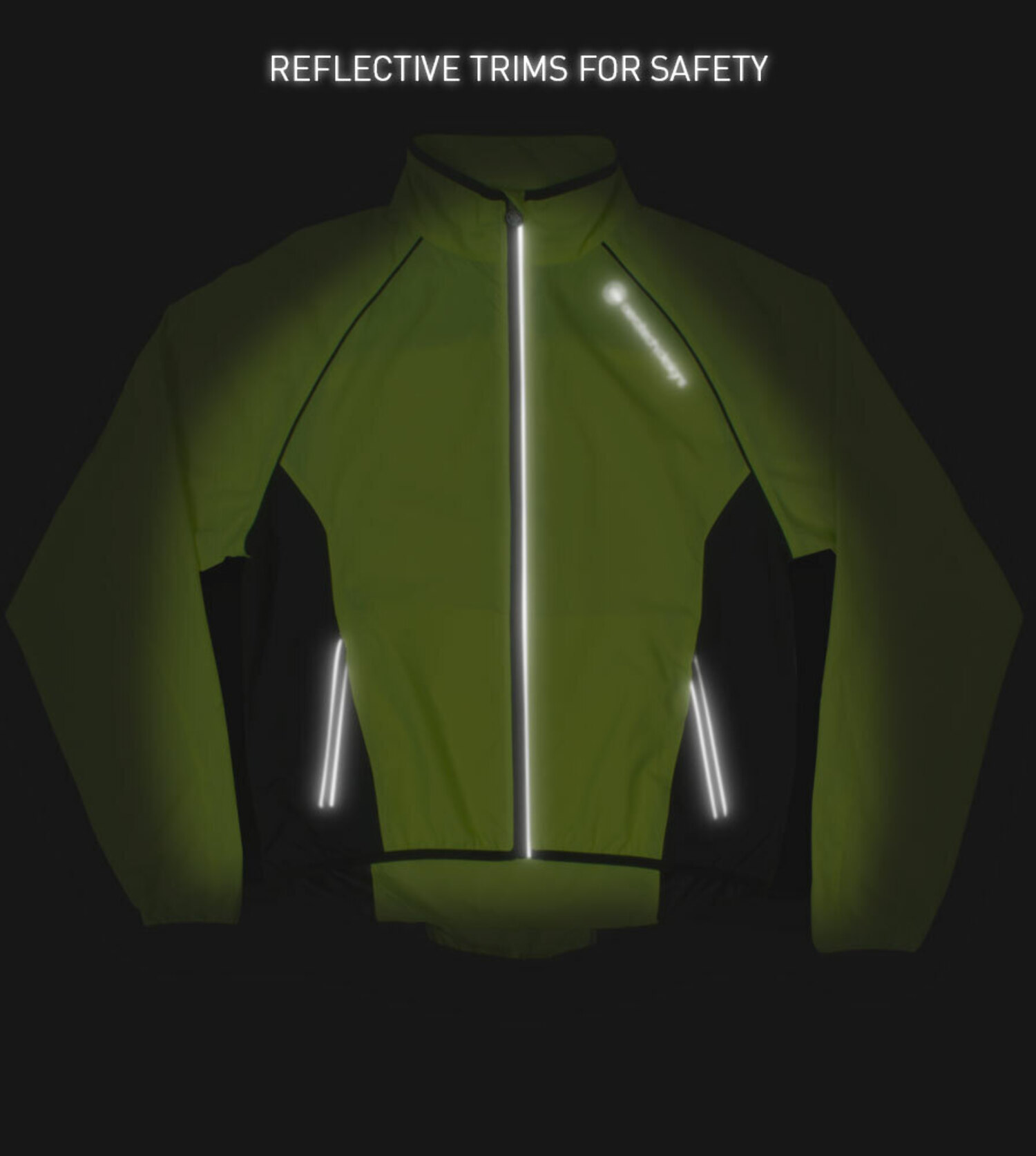 Aero Tech Men's Windproof Packable Safety Jacket - High Visibility Windbreaker