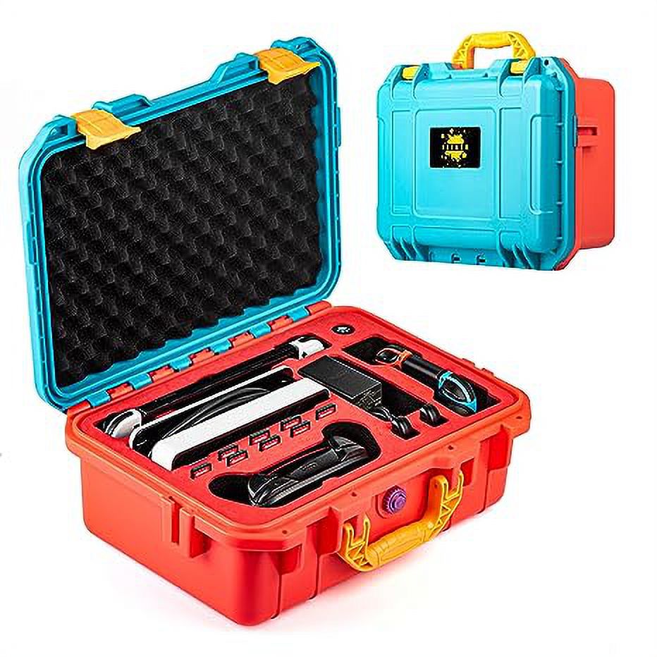 Carrying Case for Nintendo Switch/OLED Travel Case Professional Deluxe Waterproof Case with BOLT AXTION Bundle