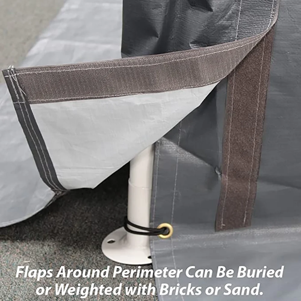 King Canopy 7' x 12' Silver Garage Cover and Front Wall Set