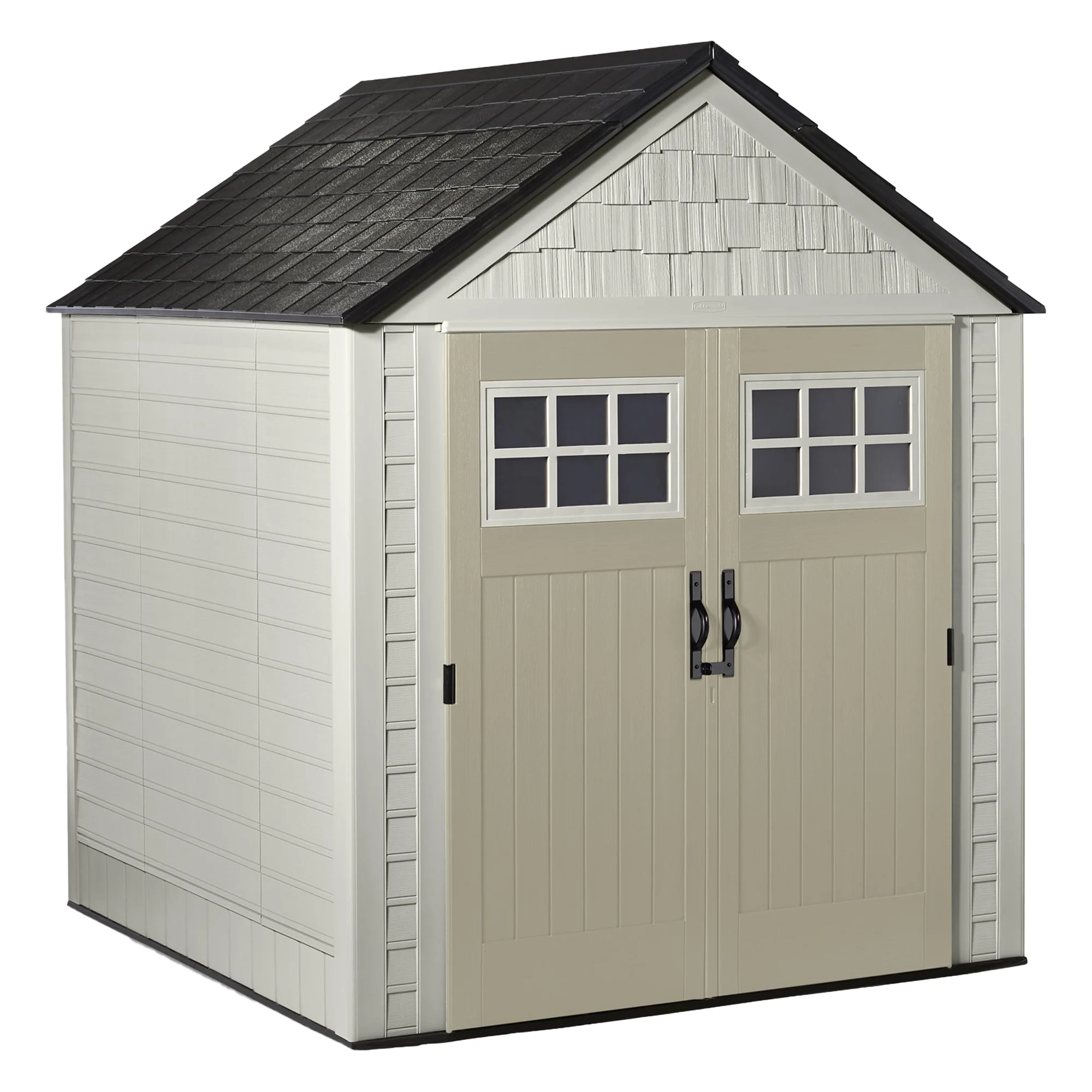 Rubbermaid 7x7 Ft Durable Weatherproof Resin Outdoor Storage Shed, (2 Pack)