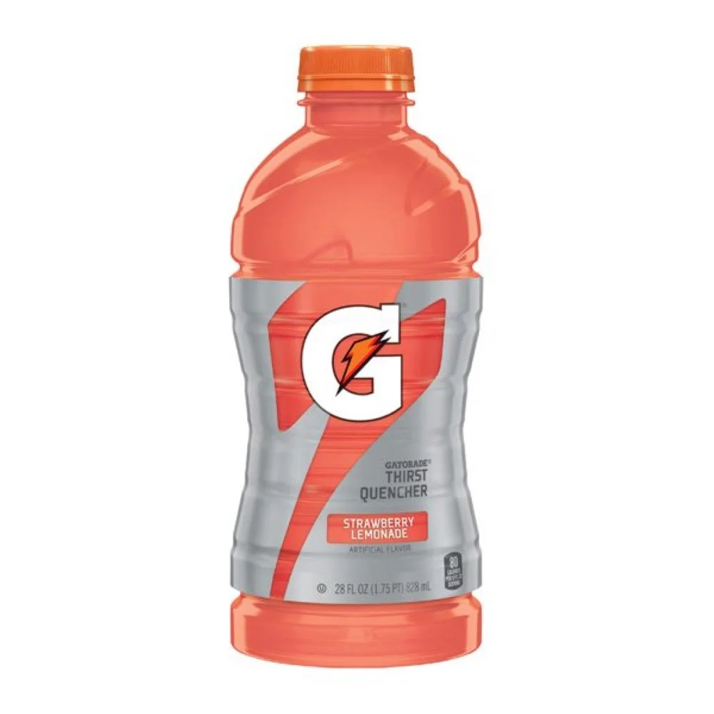 Gatorade Thirst Quencher Strawberry Lemonade Sport Drink, 28 OZ Bottle, Quantity 12