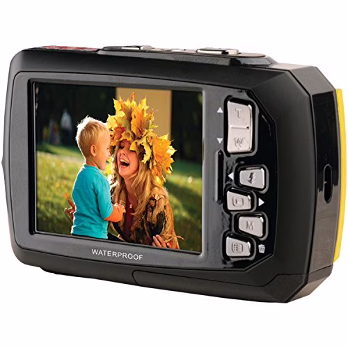 Refurbished Coleman 2V9WP-Y Duo2 Dual-Screen Waterproof 20MP Digital Camera
