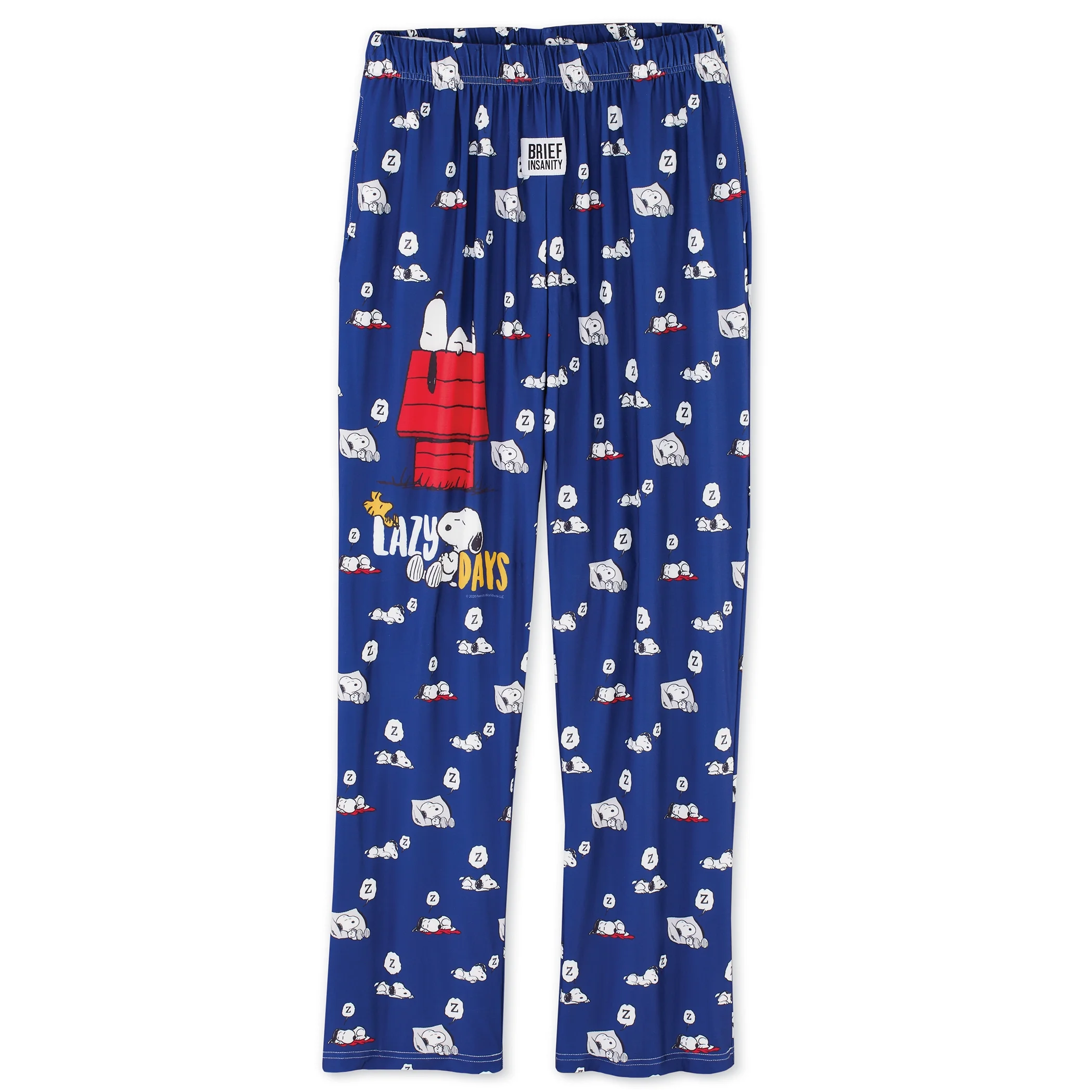 Collections Etc Luxe Soft Elastic Waistband Peanuts Lazy Days Lounge Pants