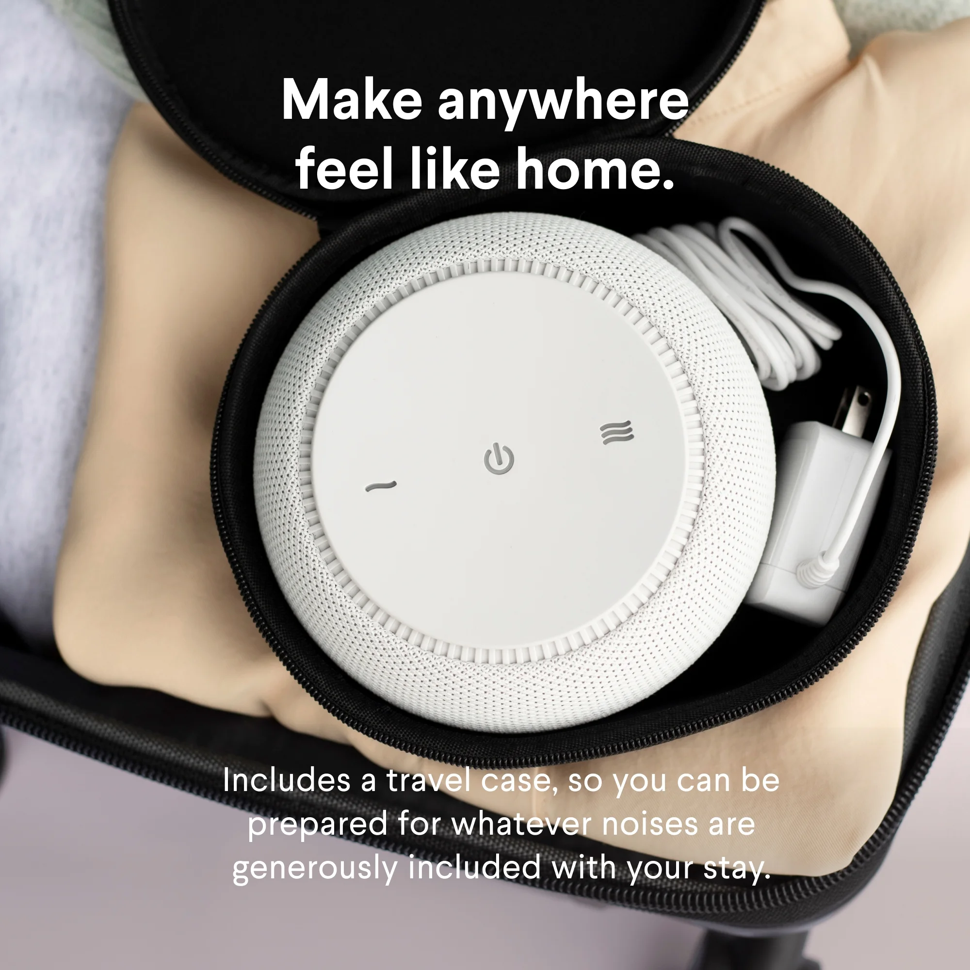 SNOOZ Pro - Smart White Noise Machine – Real Fan Inside, Non-Looping White Noise, Adjustable Tone & Volume – App-Based Remote Control, Sleep Timer, and Night Light - Cotton