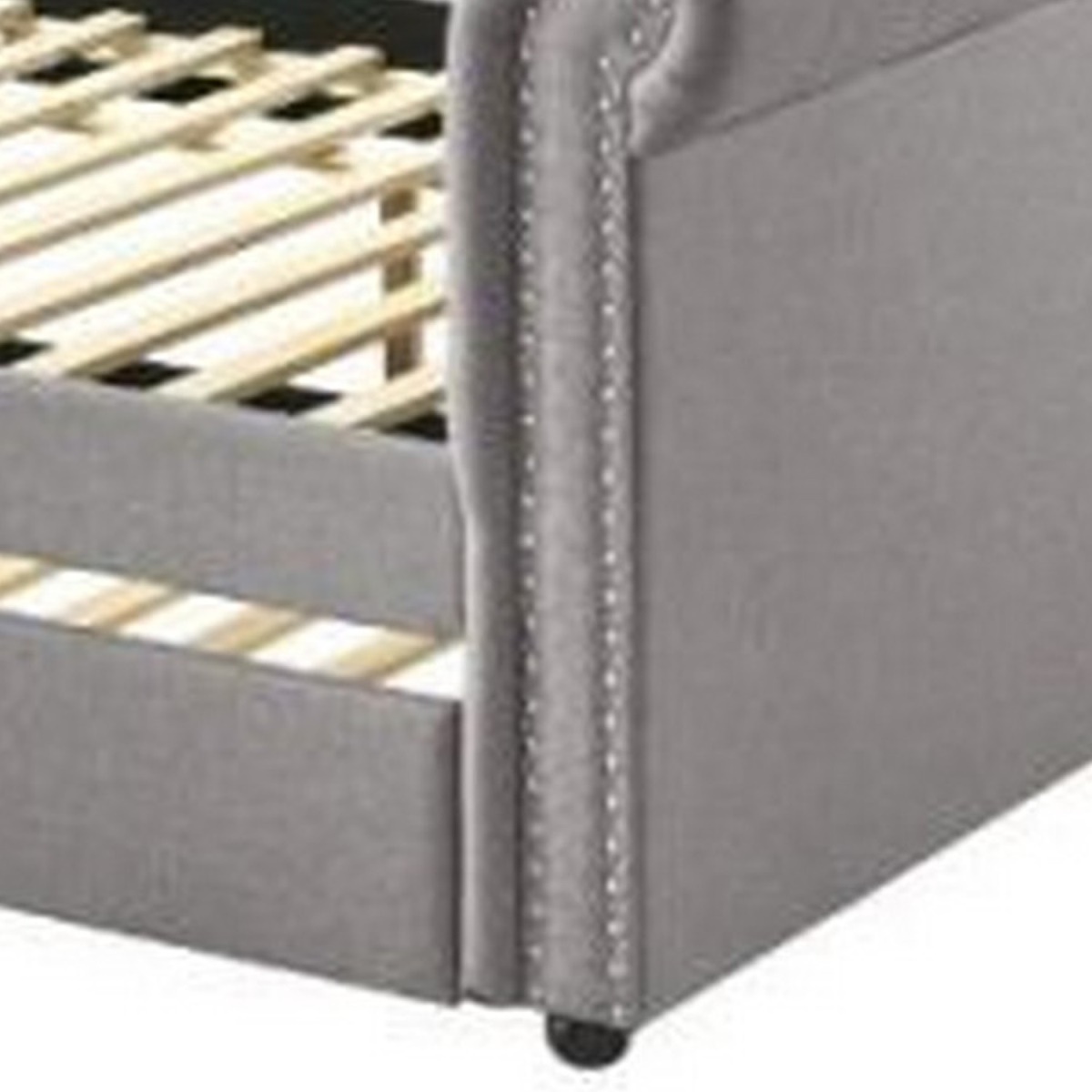 Full Daybed with Chesterfield Style and Button Tufting, Gray