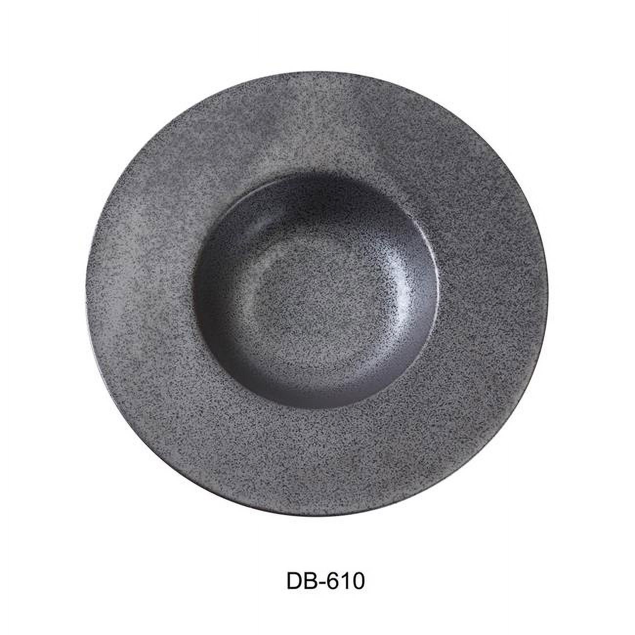 Yanco DB-610 9.25 in. Diamond Black Collection Dessert Plate, Matte Glaze - 10 oz - Pack of 12