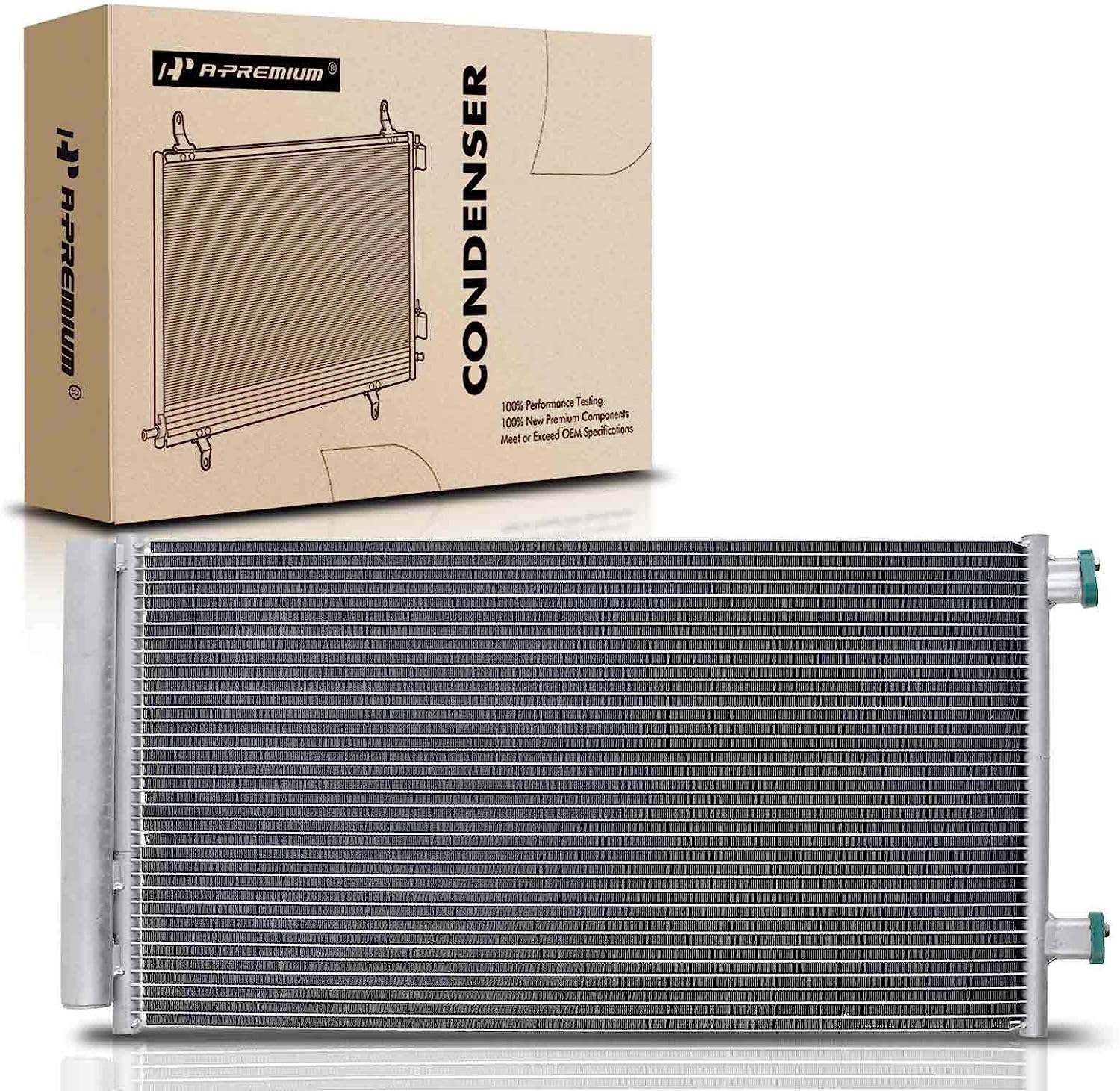 A-Premium Air Conditioning A/C Condenser Compatible with Jeep Compass 2017-2021, Renegade 2015-2021 & Fiat 500X 2016-2018 & Ram ProMaster City 2015-2022, L4 2.4L, Replace# 30093, 68273402AA