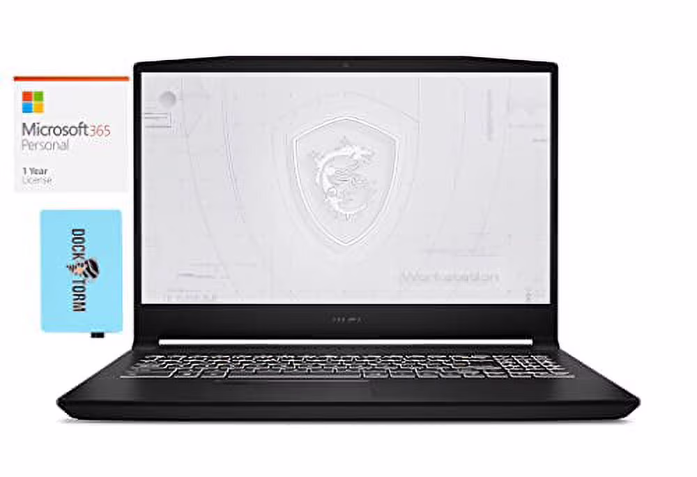 MSI WF66 11UJ-267 Workstation Laptop (Intel i7-11800H 8-Core, 32GB RAM, 1TB PCIe SSD + 2TB HDD, RTX A2000, 15.6