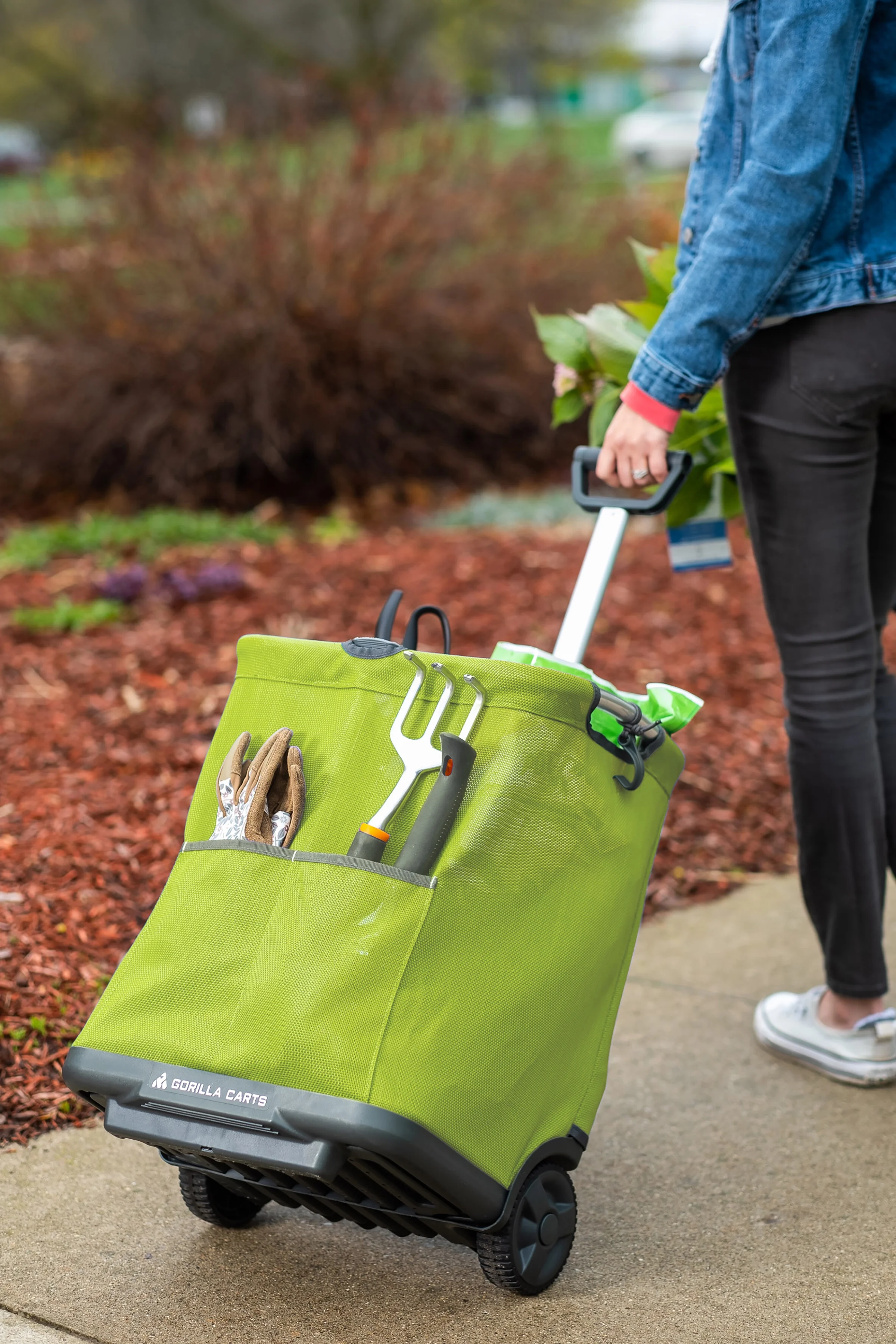 Gorilla Carts Soft-Sided Folding Cart (Model #GCSS-11G-COM), 50 lbs. Capacity, All-Weather Breathable Fabric with 4