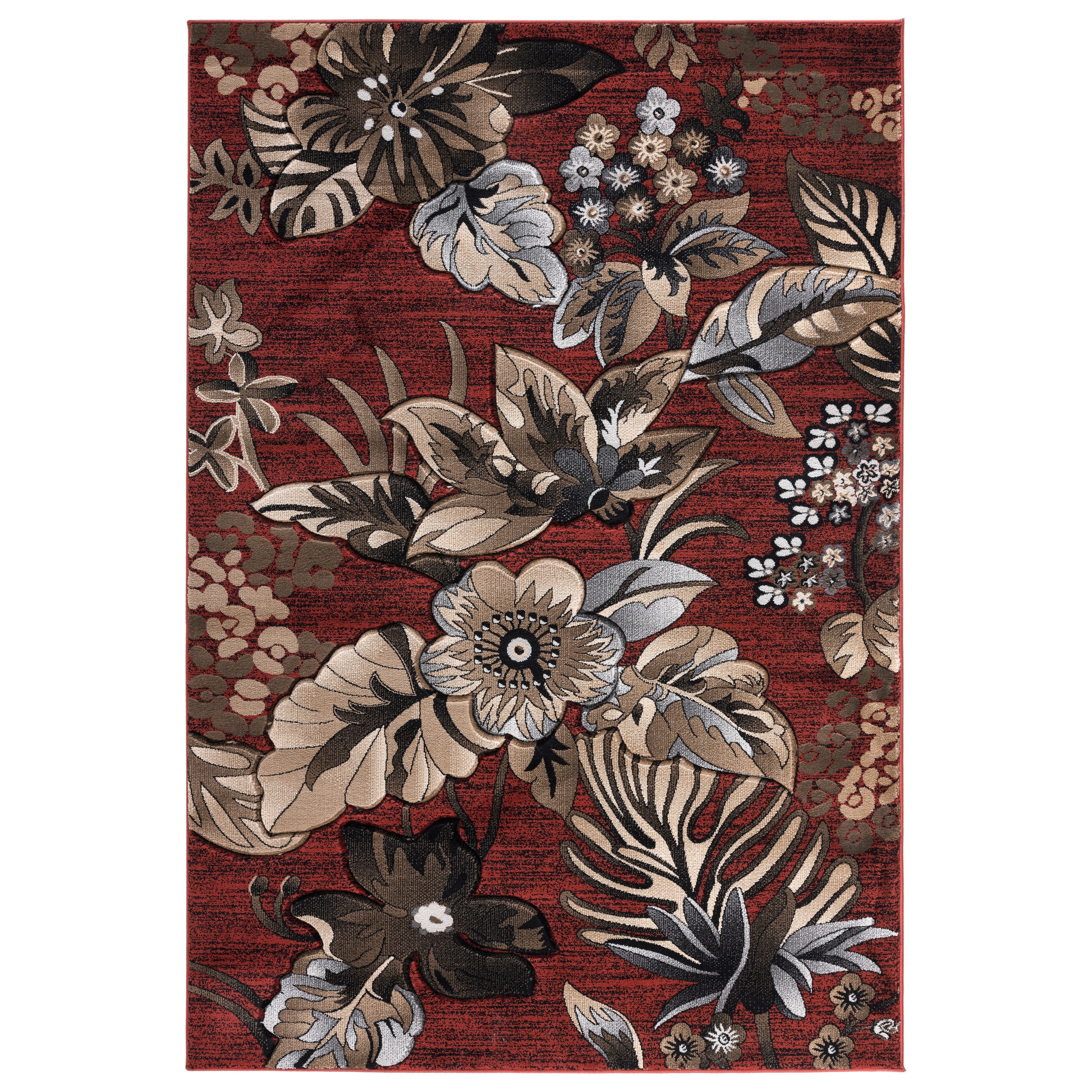 MDA Rug Imports Glamour Collection Red/Brown Area Rug 8'7'' X 11'11'' 9' x 12' Indoor Rectangle