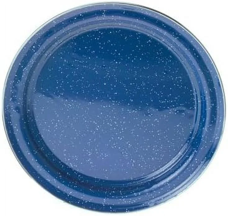 Pioneer 10 Inch Blue Enamelware Flat Plate