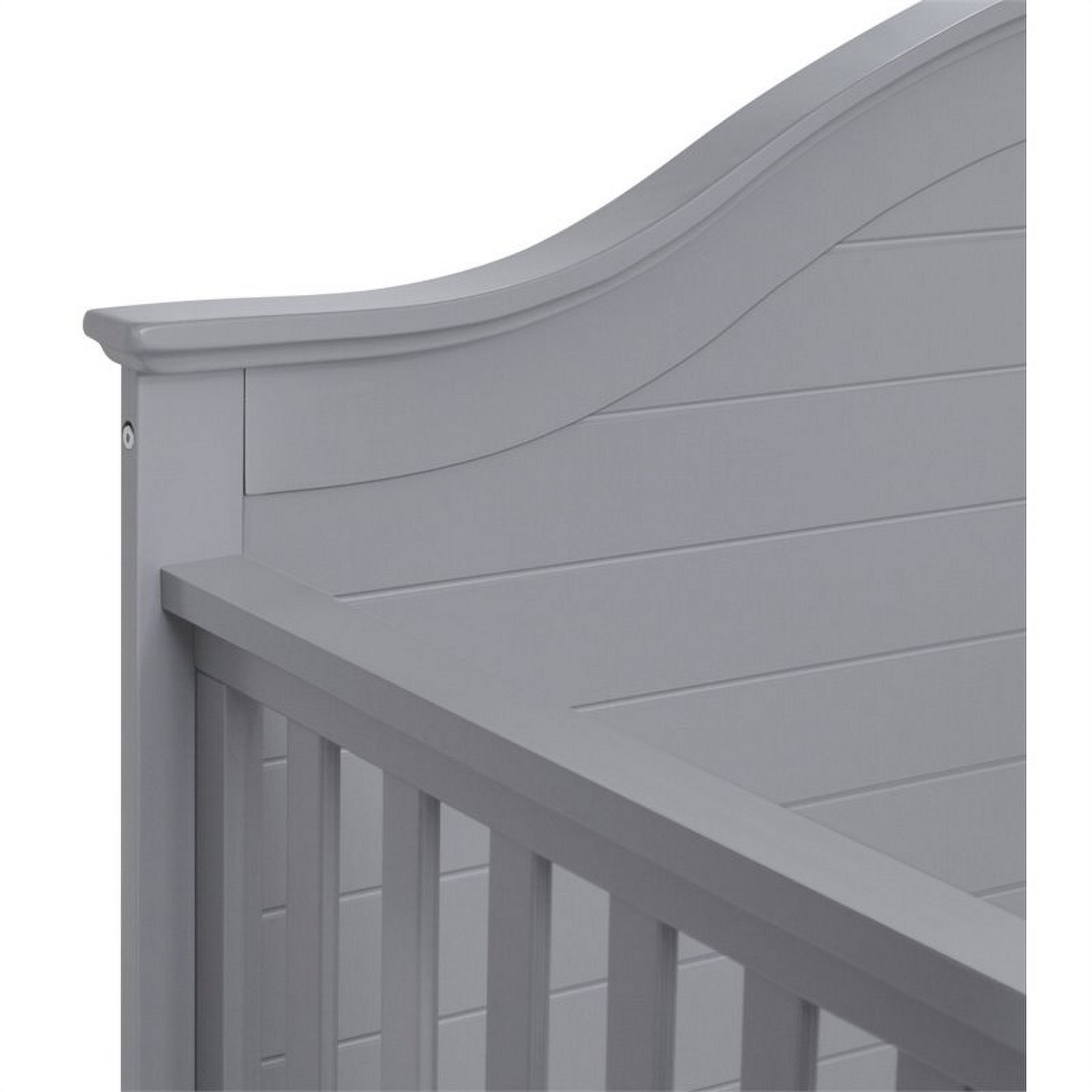 4-in-1 Convertible Crib and Dresser with Removable Changing Tray Set in Gray