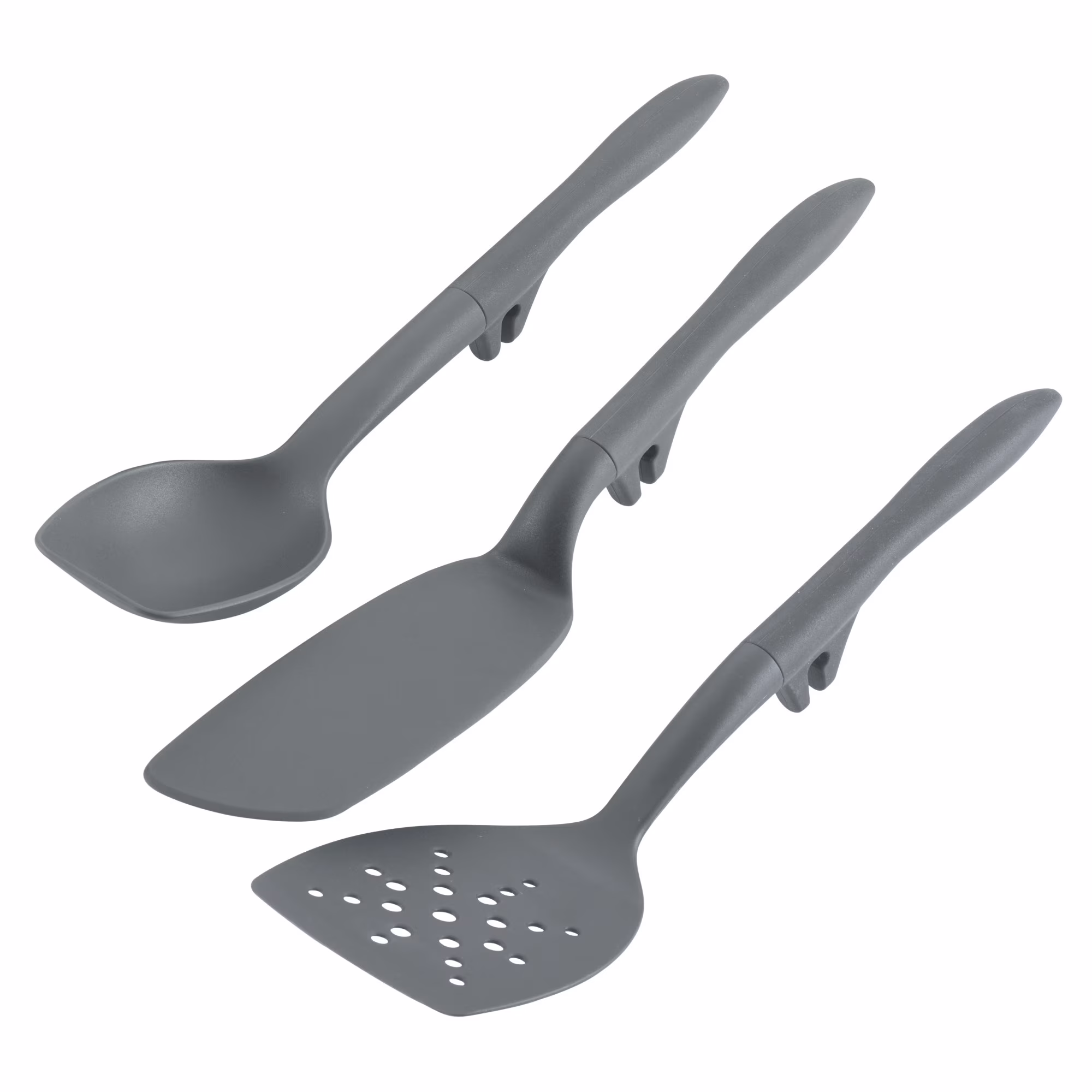 Rachael Ray Tools and Gadgets Lazy Spoon and Flexi Turner Set, 3-Piece, Gray