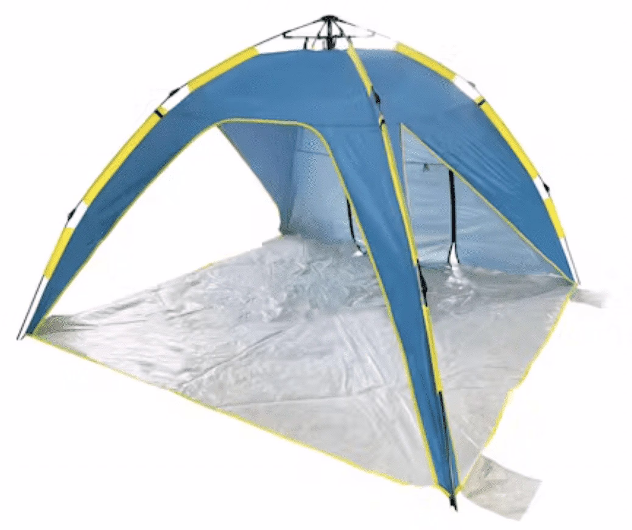 Bliss Hammocks BHT-A39-BY | Pop-Up Beach Tent W/ Carry Bag | Sun Protectant & Wind Resistant | Durable | Breathable Mesh Walls | Collapsible Design (Blue & Yellow)