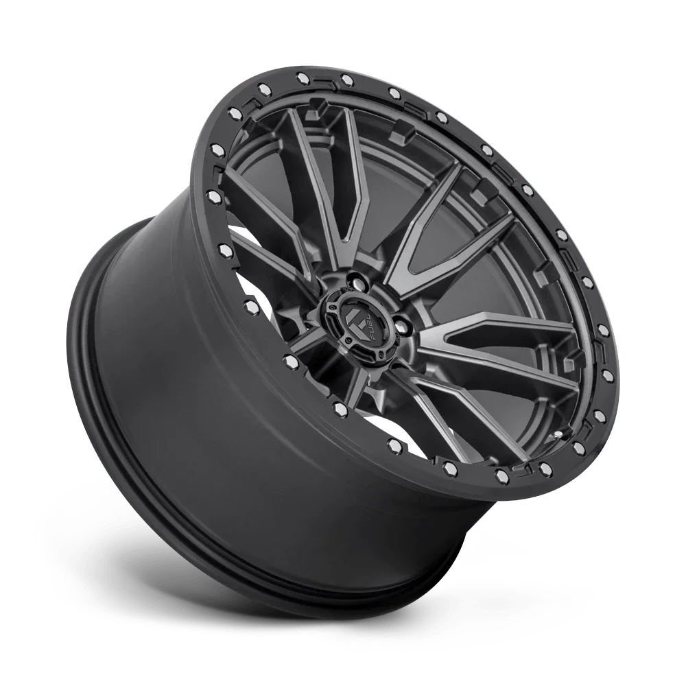 Fuel 1PC Aluminum Rim D680 REBEL 20X10in Matte Gun Metal Black Bead Ring Finish, D68020008947