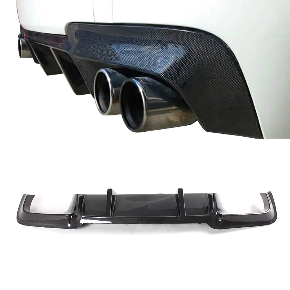 Ikon Motorsports Compatible with 11-16 BMW 5 Series F10 M Sport Sedan DTM Style Rear Diffuser Carbon Fiber 2011 2012 2013 2014 2015 2016