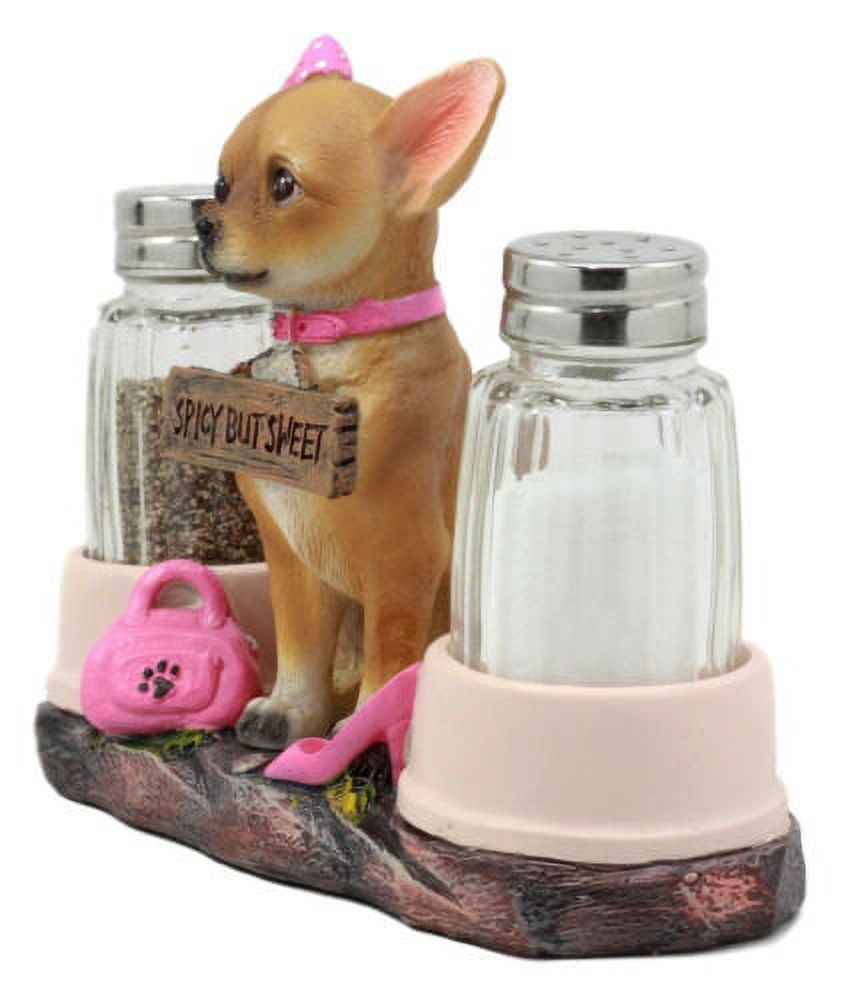 Haute and Spicy Salt and Pepper Shaker Set Chihuahua