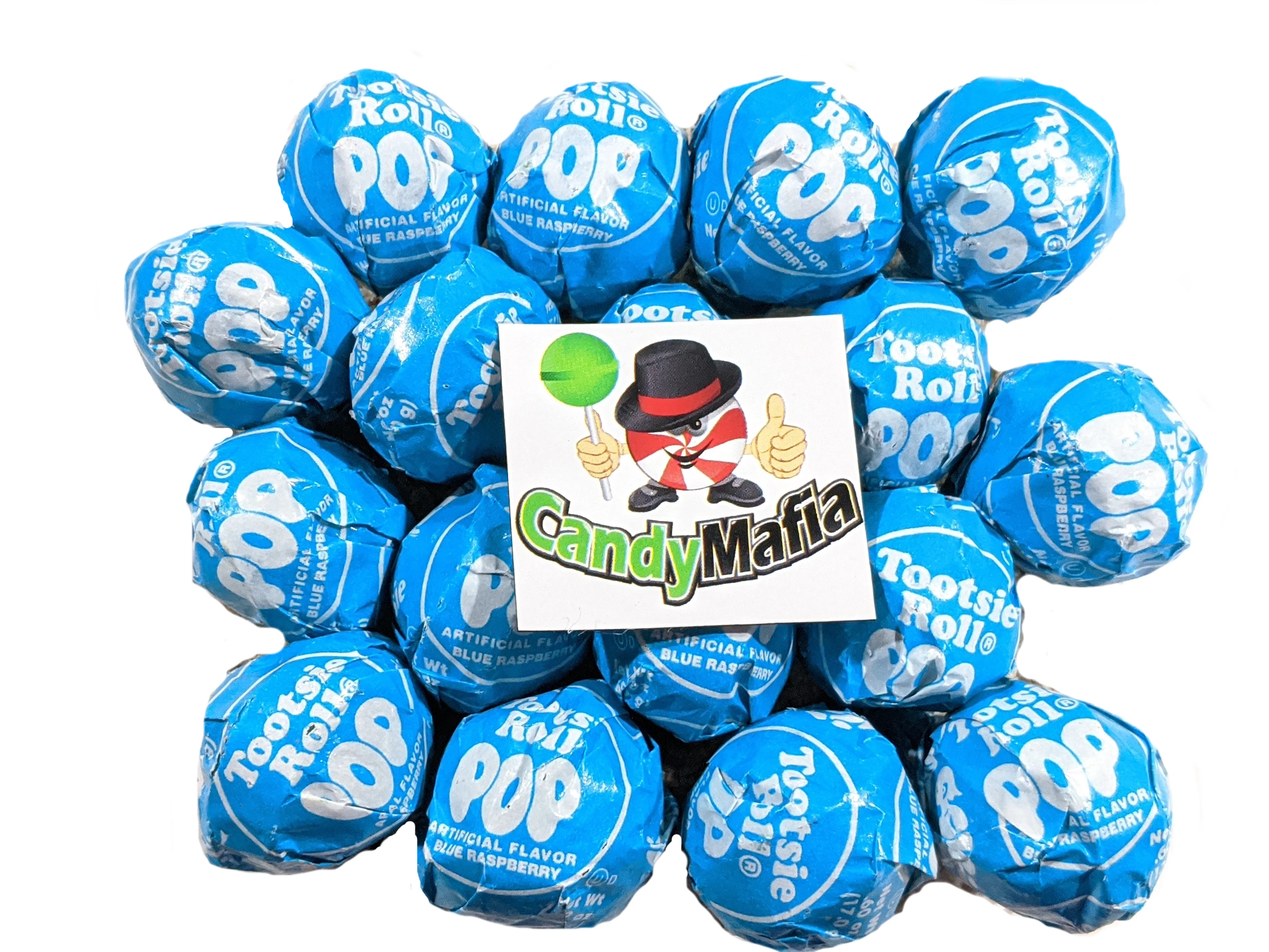 Blue Raspberry Tootsie Pops 60 Count with CandyMafia Magnet