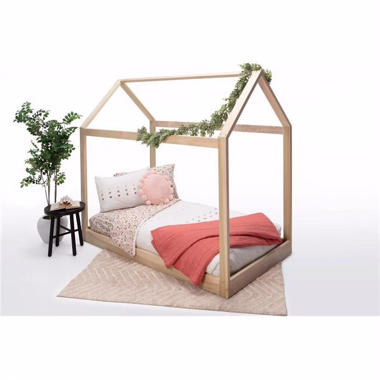 American Furniture Classics TWIN S House Canopy Bed, Natural - Twin Size