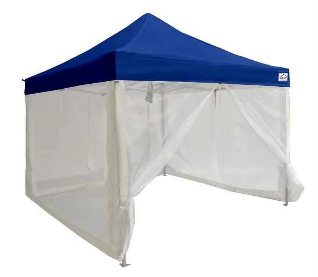 Impact Canopy 10x10 Pop Up Canopy Tent, Mesh Sidewalls, Screen Room, Steel Frame, Gazebo Enclosure, Royal Blue