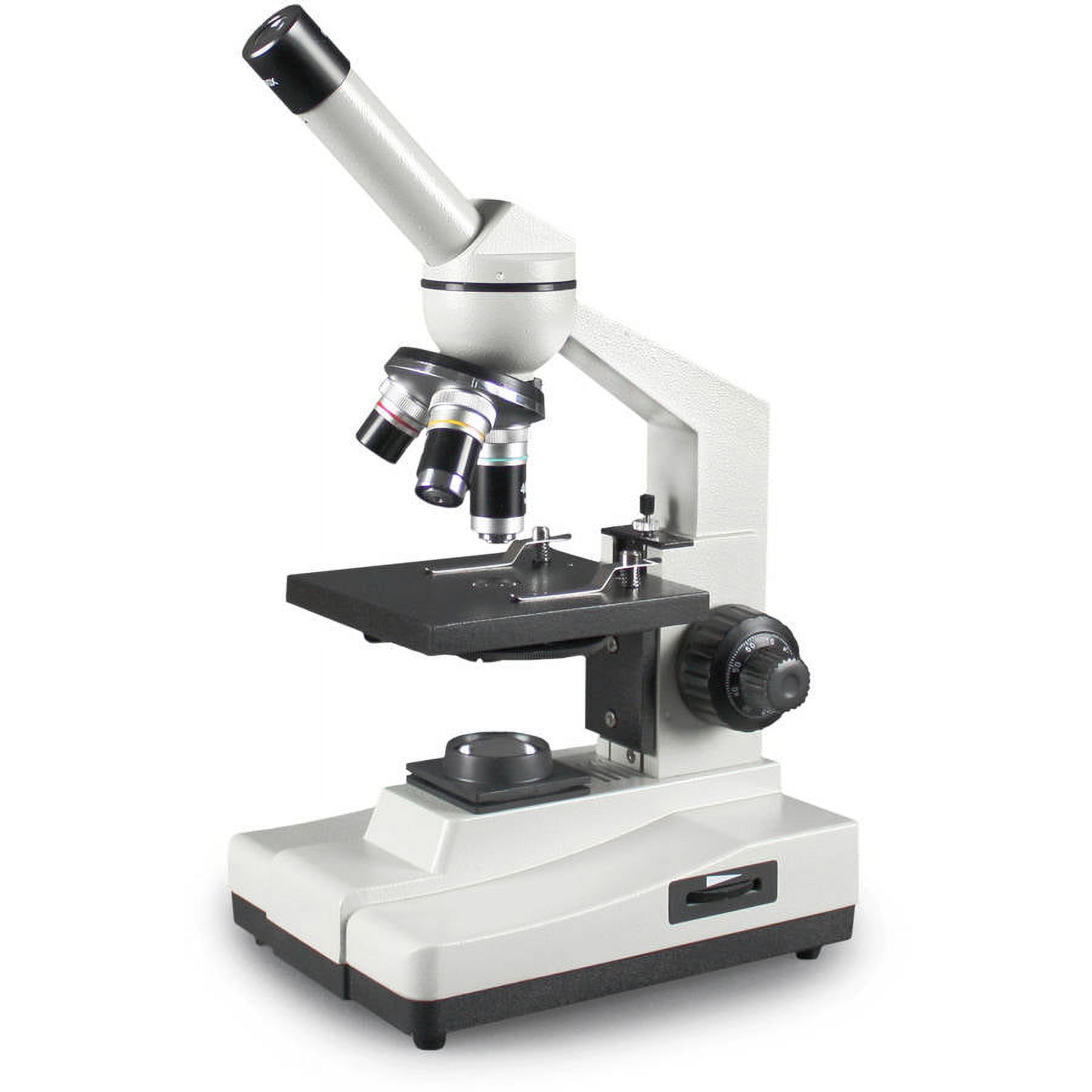WALTER PRODUCTS 3000F-LED Biological Microscope, 3000F Series, Monocular View Head, Coaxial Coarse and Fine Focusing, LED Illumination