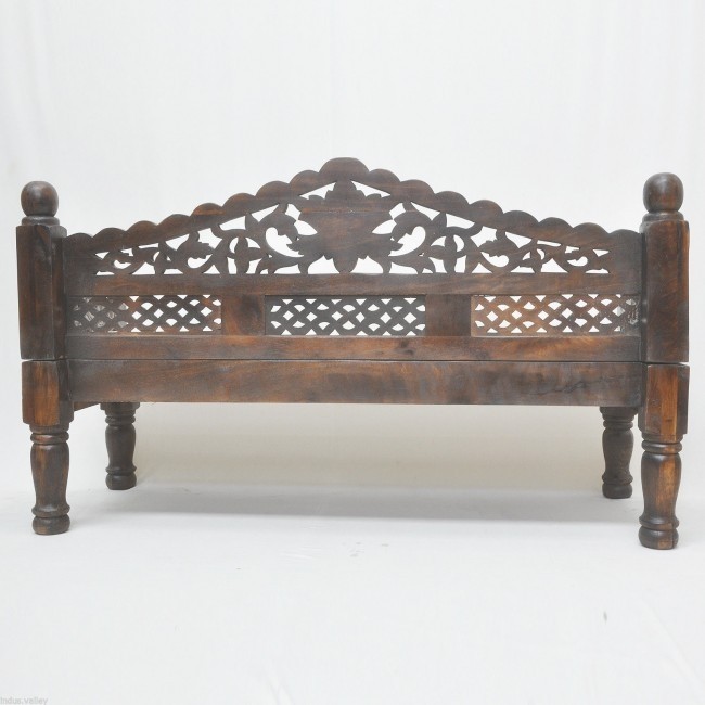 SILAW Hand Carved Daybed Chocolate