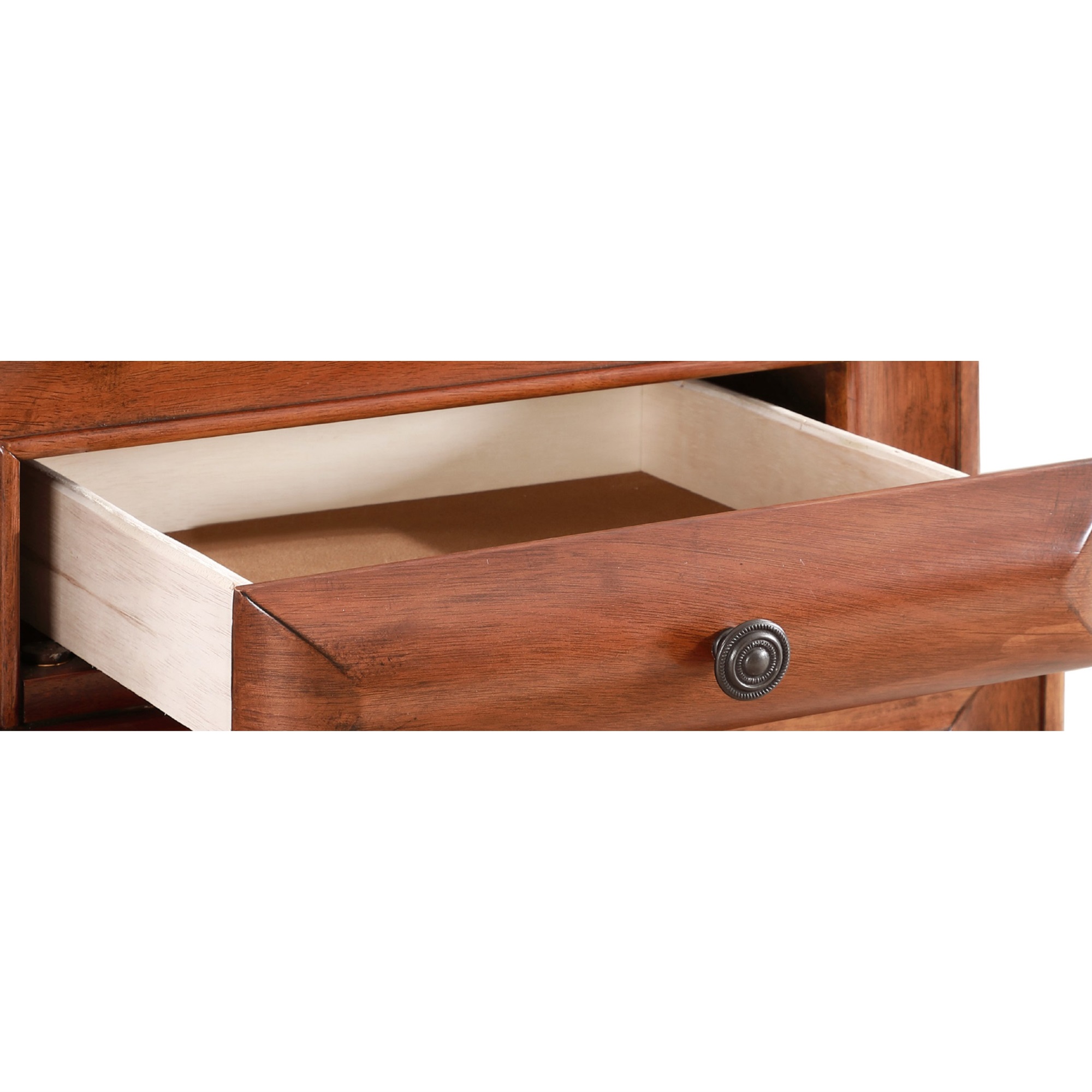 Passion Furniture  36 x 42 x 17 in. Lavita 6-Drawer Chest of Drawers, Oak