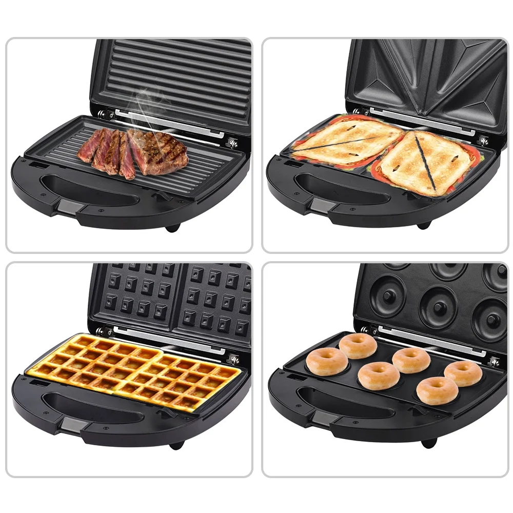 Moobody Breakfast Maker Household Stainless Steel Sandwich Multifunctional Waffle Heating Electric Baking Pan Steak Panini Bread Maker