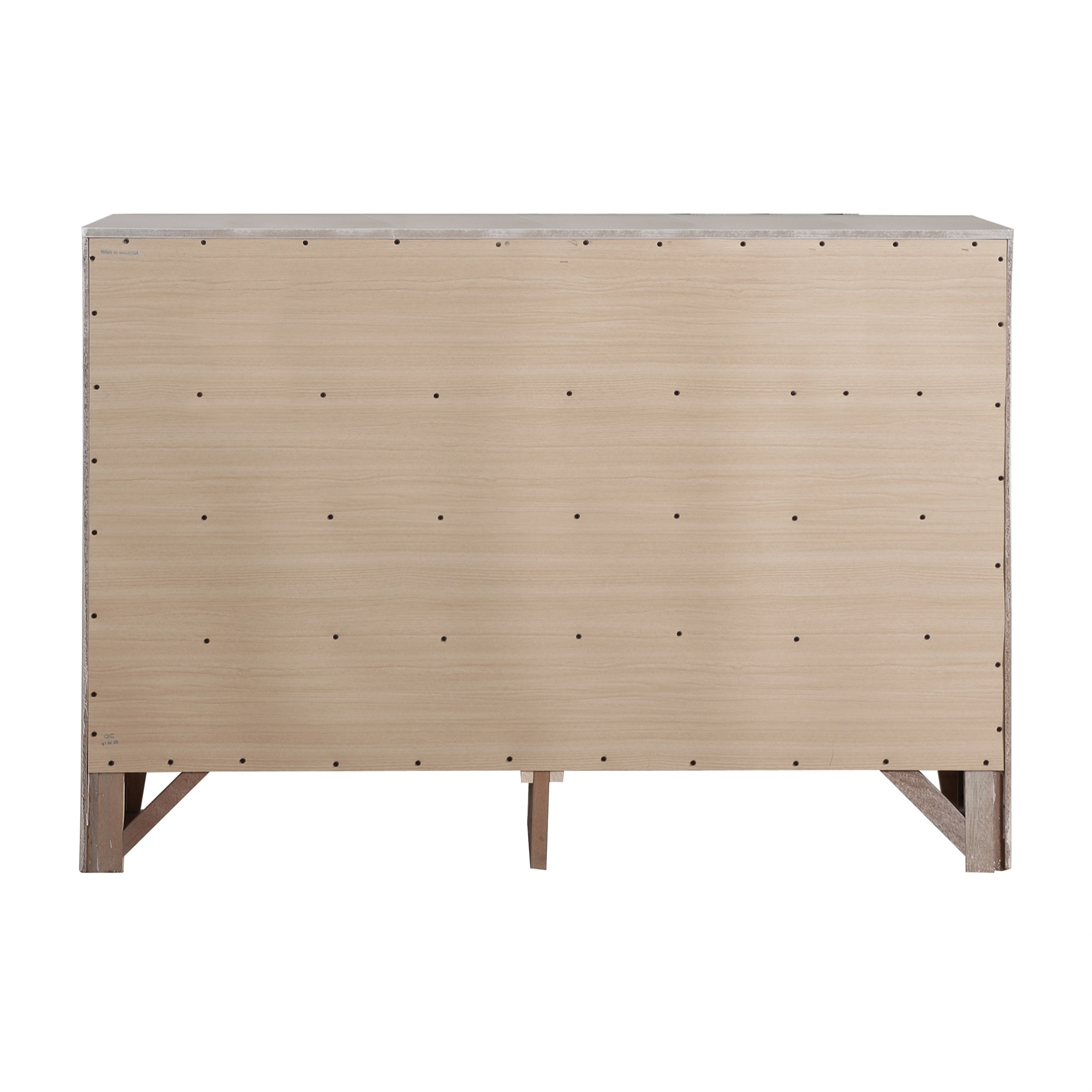 Passion Furniture  Marilla 8-Drawer Silver Champagne Dresser - 41 x 59 x 17 in.