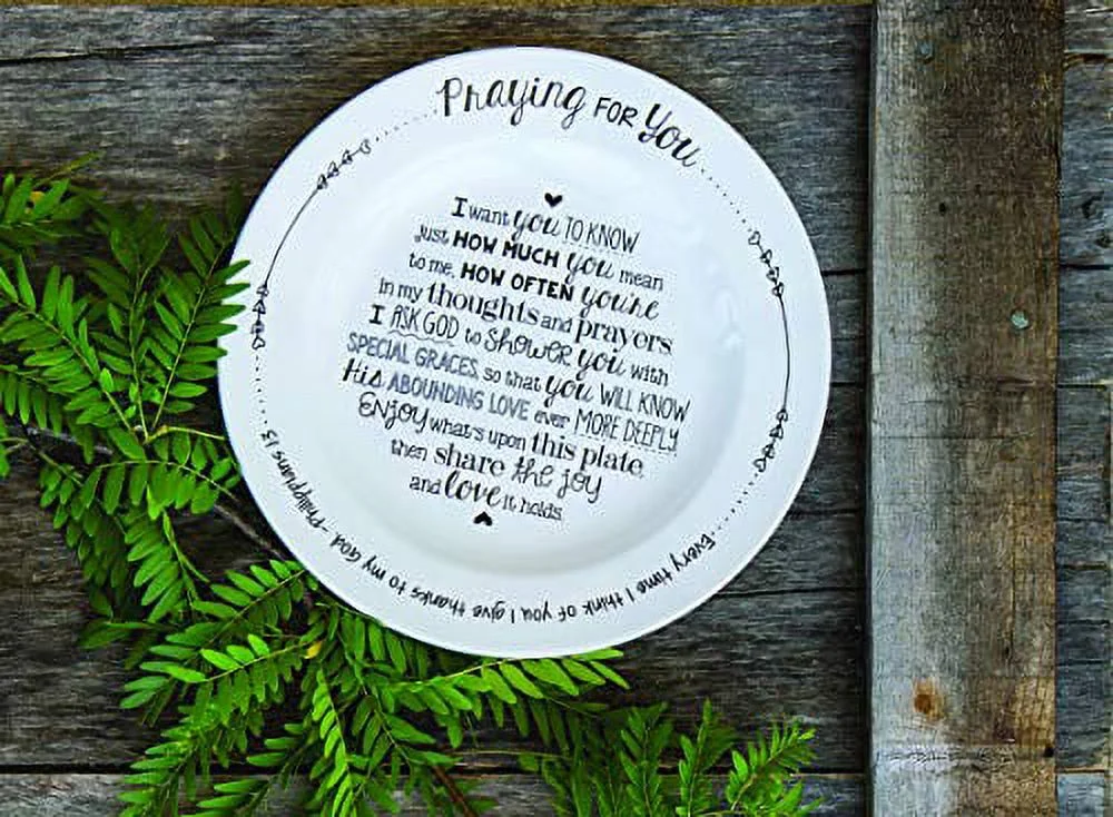 Lighthouse Christian 196571 Plate-Giving Plate - Praying for You