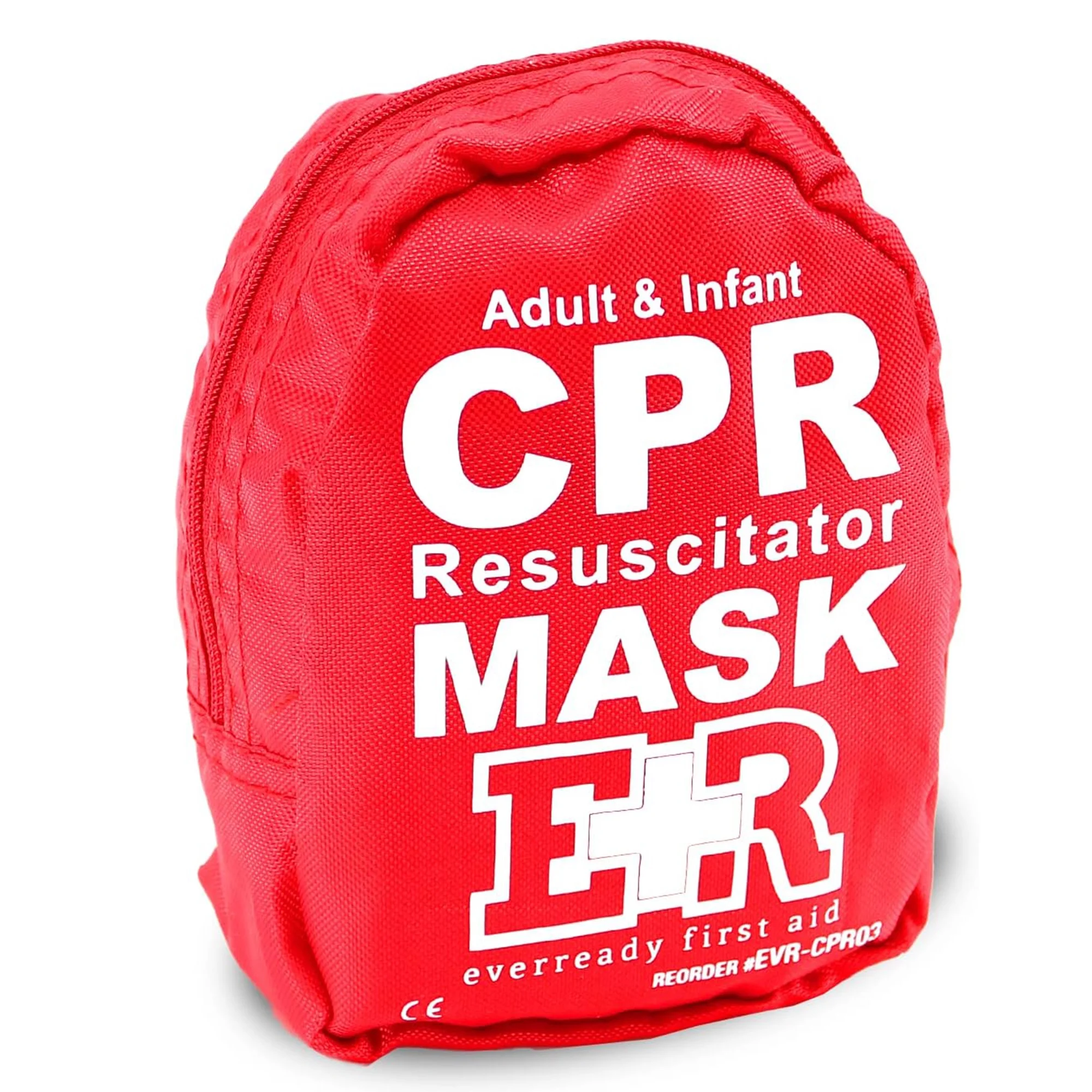 Ever Ready First Aid Adult & Infant CPR Mask Emergency Medical Kit, Red 2-Pack